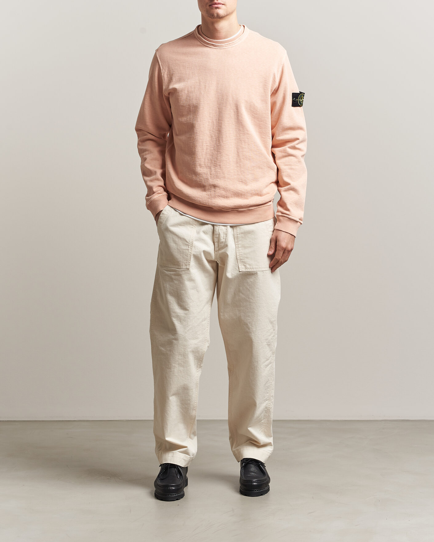 Herr | Tröjor | Stone Island | Old Dyed Cotton Sweatshirt Plaster Pink