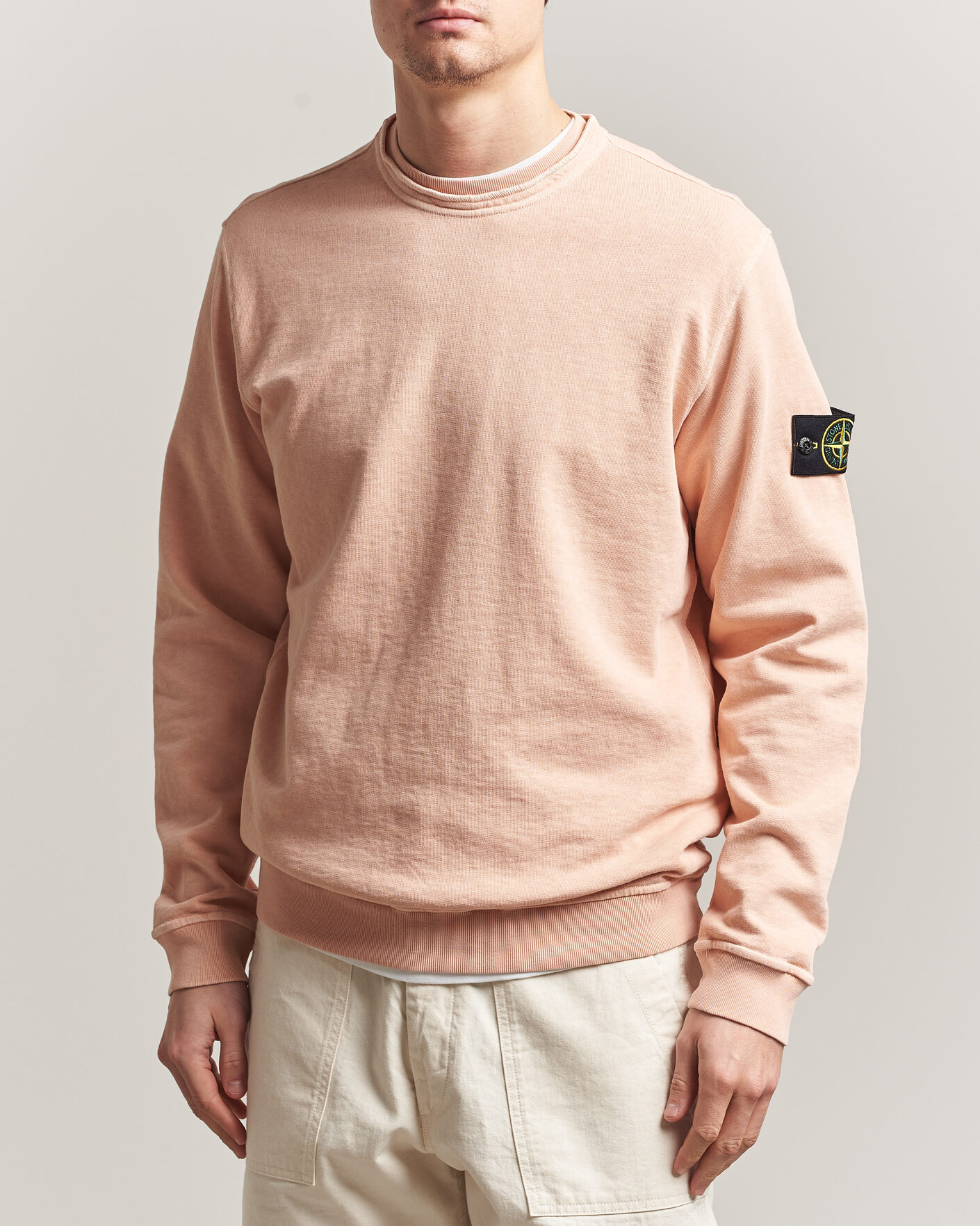 Herr | Tröjor | Stone Island | Old Dyed Cotton Sweatshirt Plaster Pink