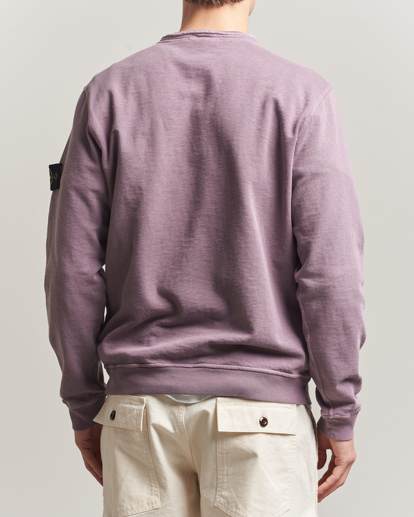 Herr | Tröjor | Stone Island | Old Dyed Cotton Sweatshirt Purple Grey