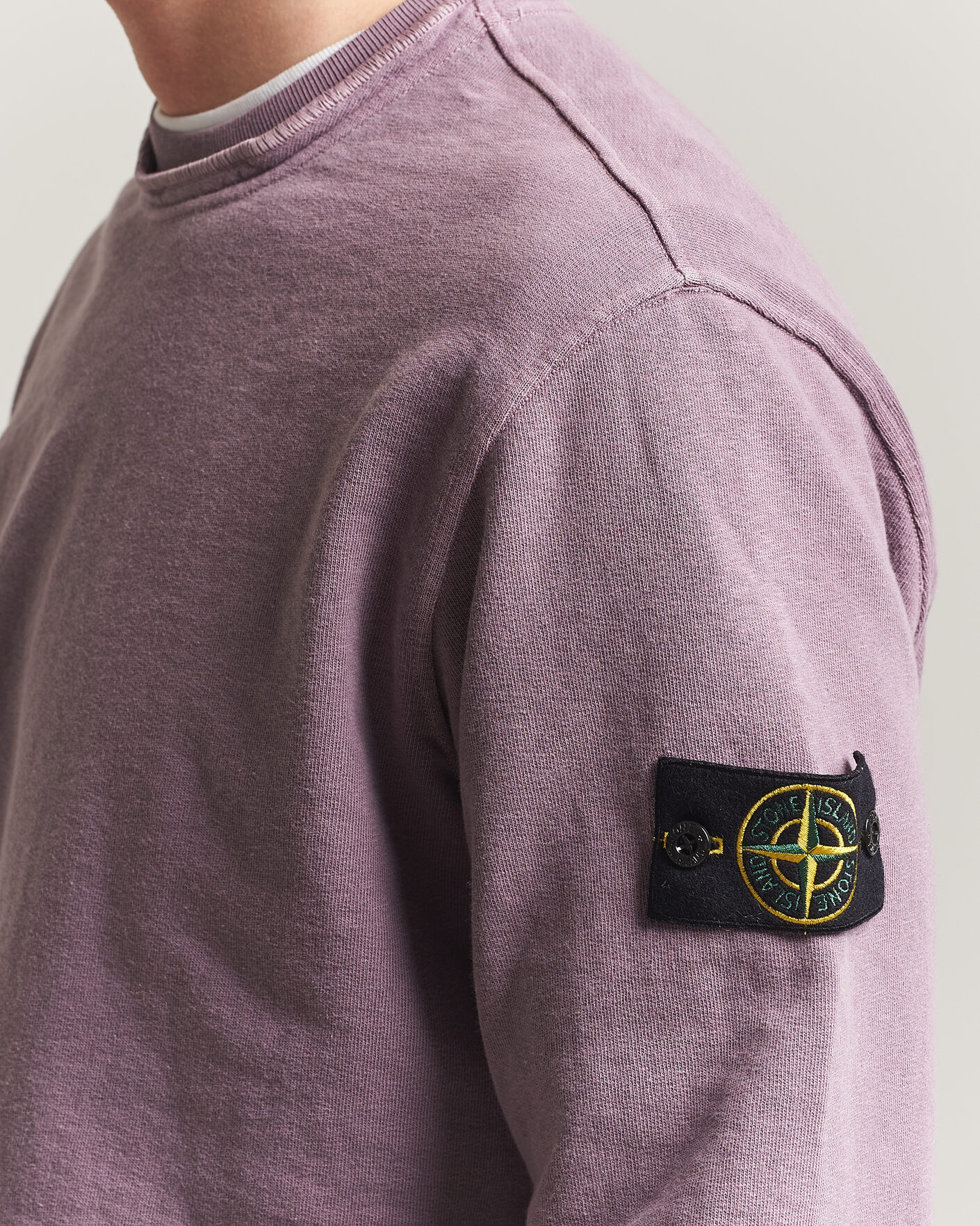 Herr | Tröjor | Stone Island | Old Dyed Cotton Sweatshirt Purple Grey