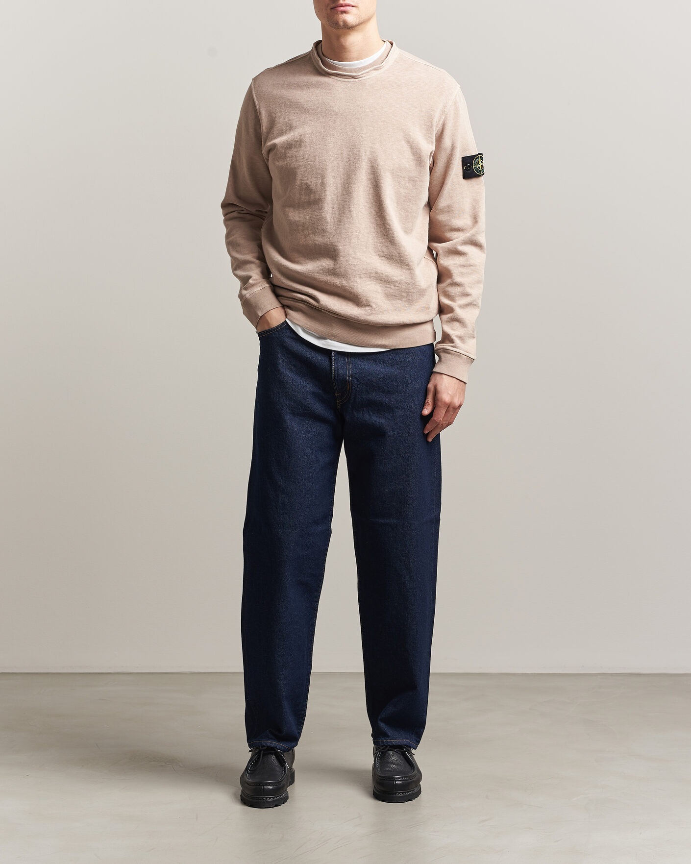 Herr | Tröjor | Stone Island | Old Dyed Cotton Sweatshirt Desert