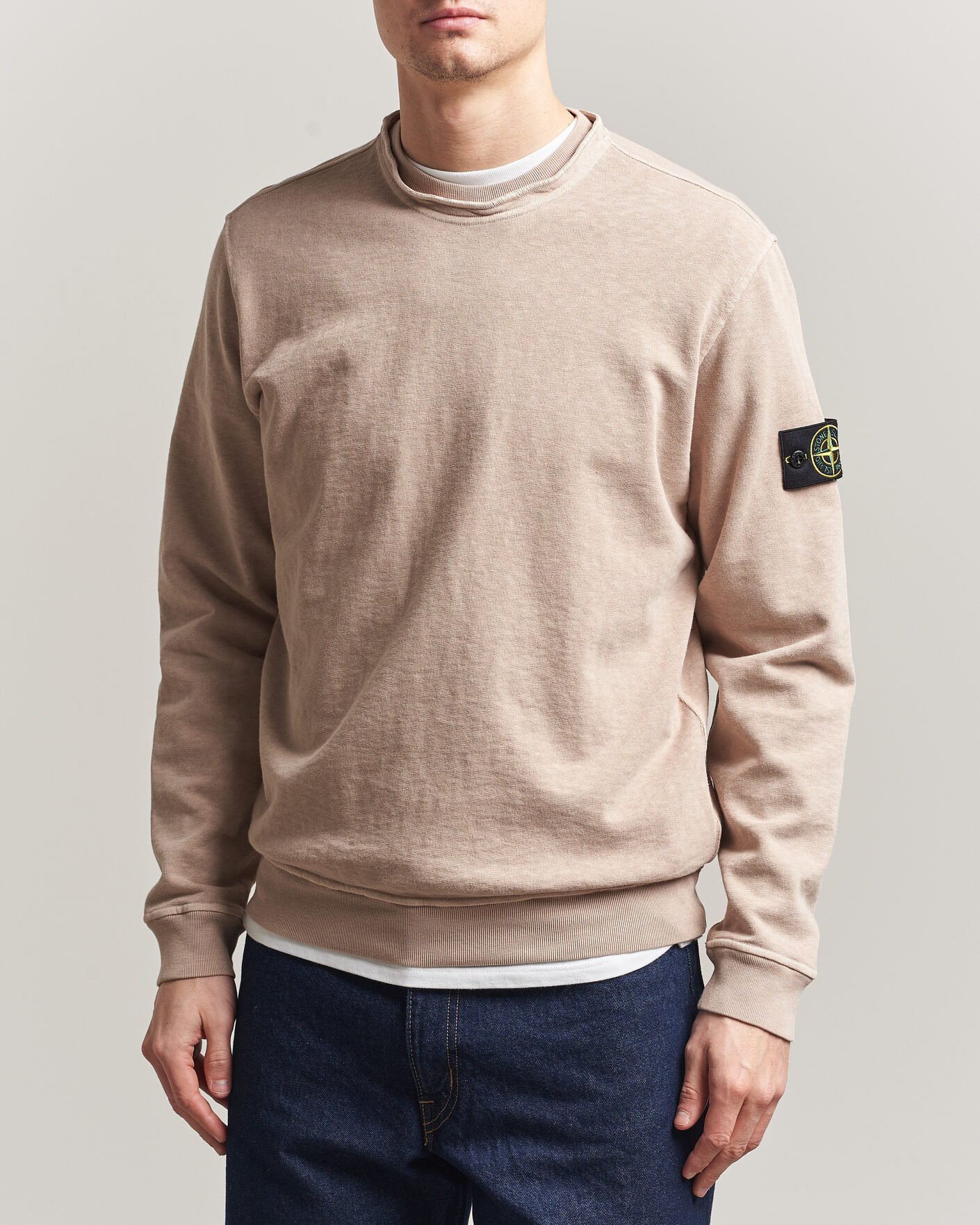 Herr | Tröjor | Stone Island | Old Dyed Cotton Sweatshirt Desert