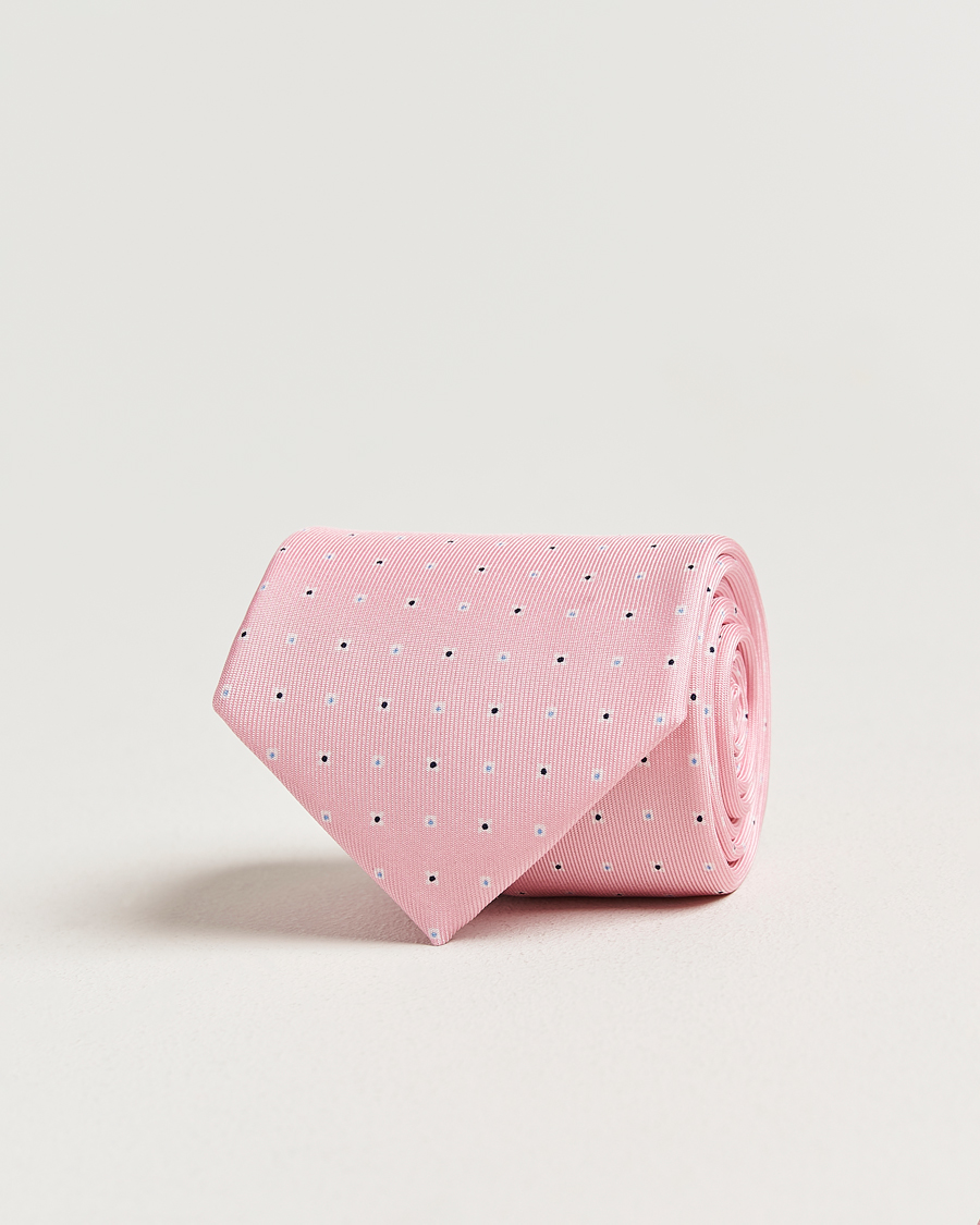 Herr | Slipsar | E. Marinella | 3-Fold Printed Silk Tie Pink