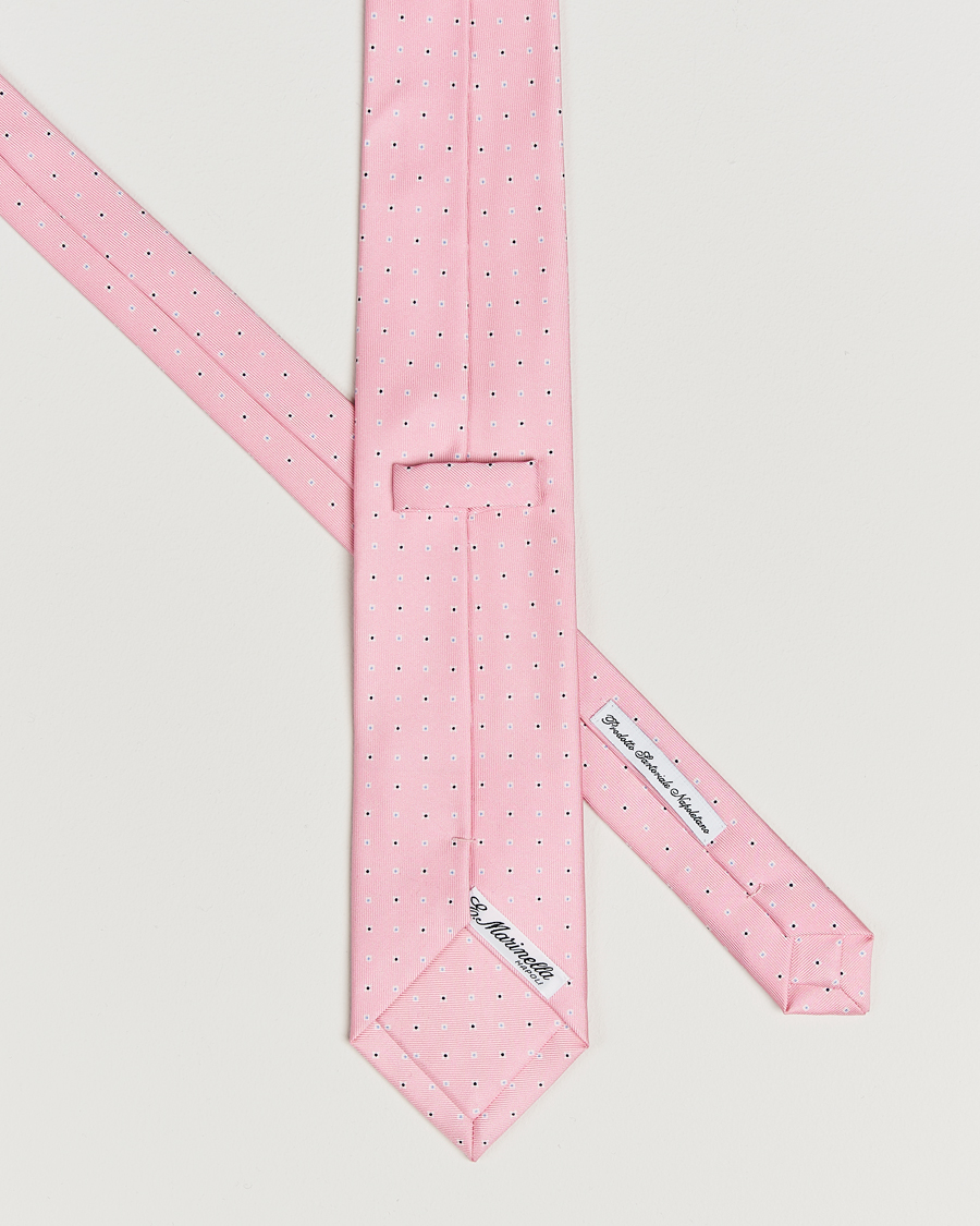 Herr | Slipsar | E. Marinella | 3-Fold Printed Silk Tie Pink