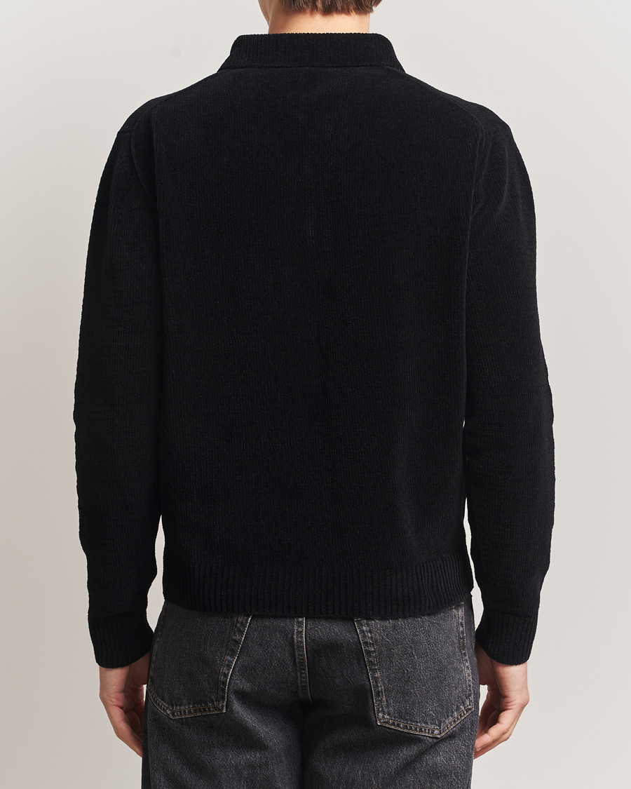 Herr | Pikéer | Sunflower | Chenile Long Sleeve Polo Black