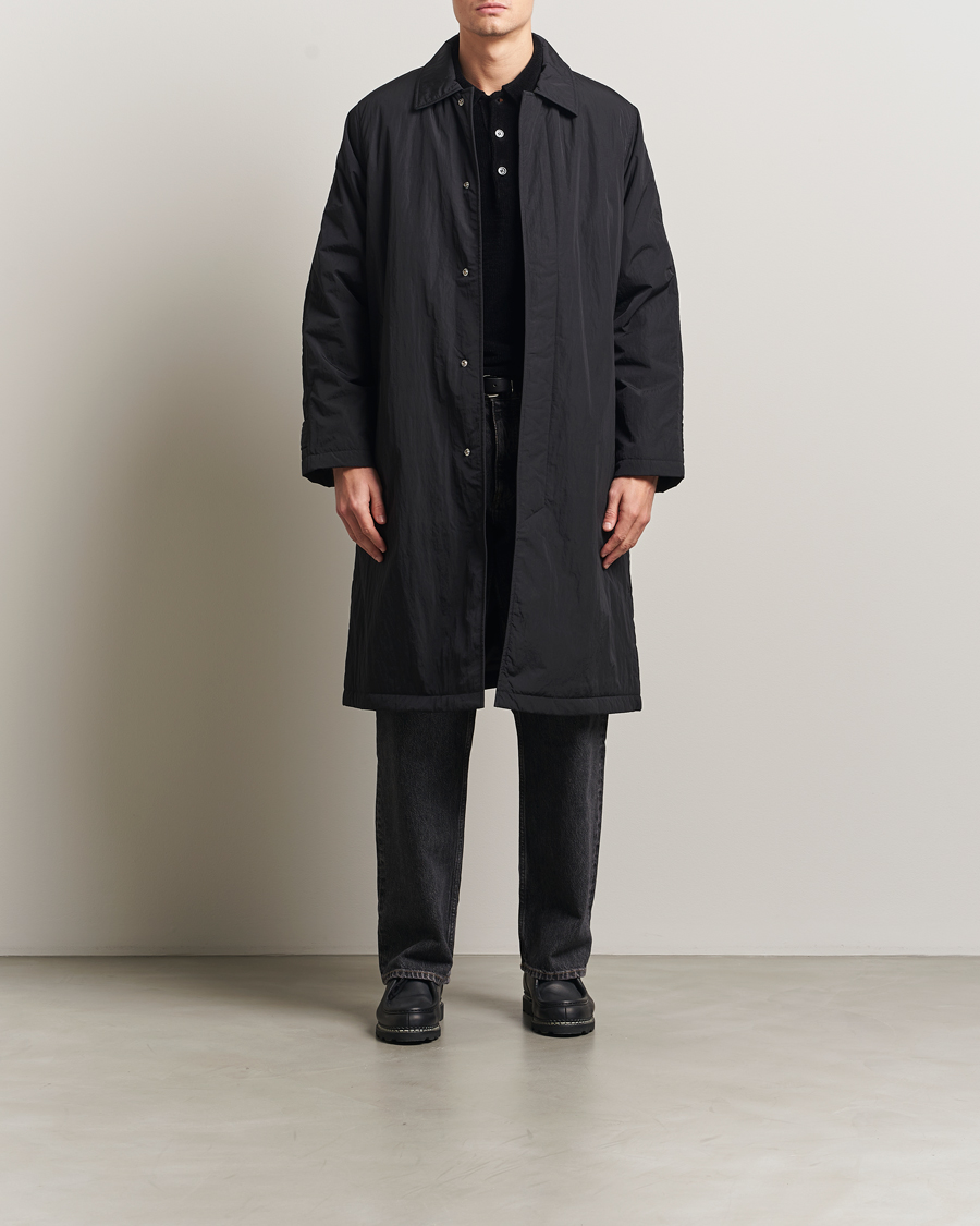 Herr | Jackor | Sunflower | Relaxed Nylon Coat Black