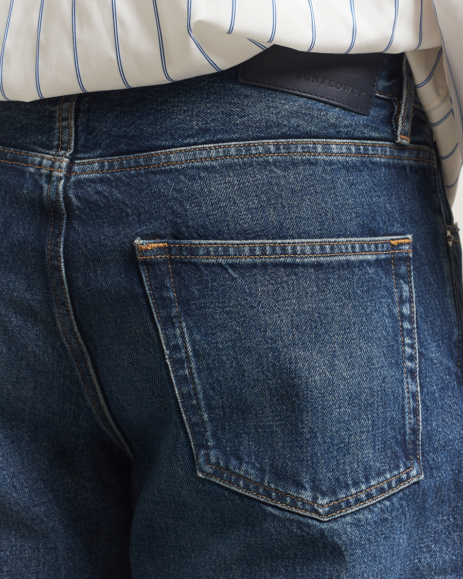 Herr | Jeans | Sunflower | Loose Jeans Dark Blue Worn