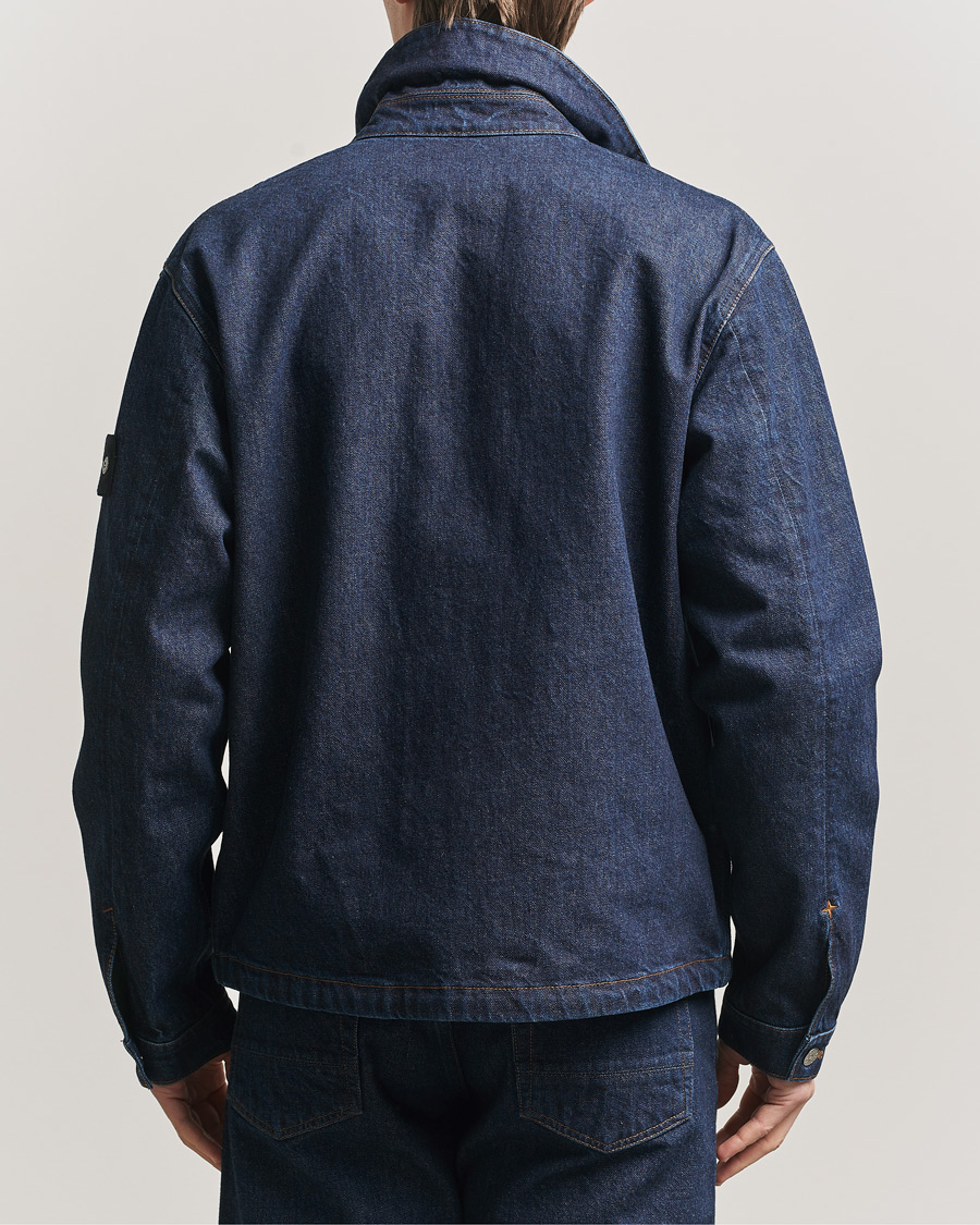 Herr | Jackor | Stone Island | Denim Jacket Blue Rinse