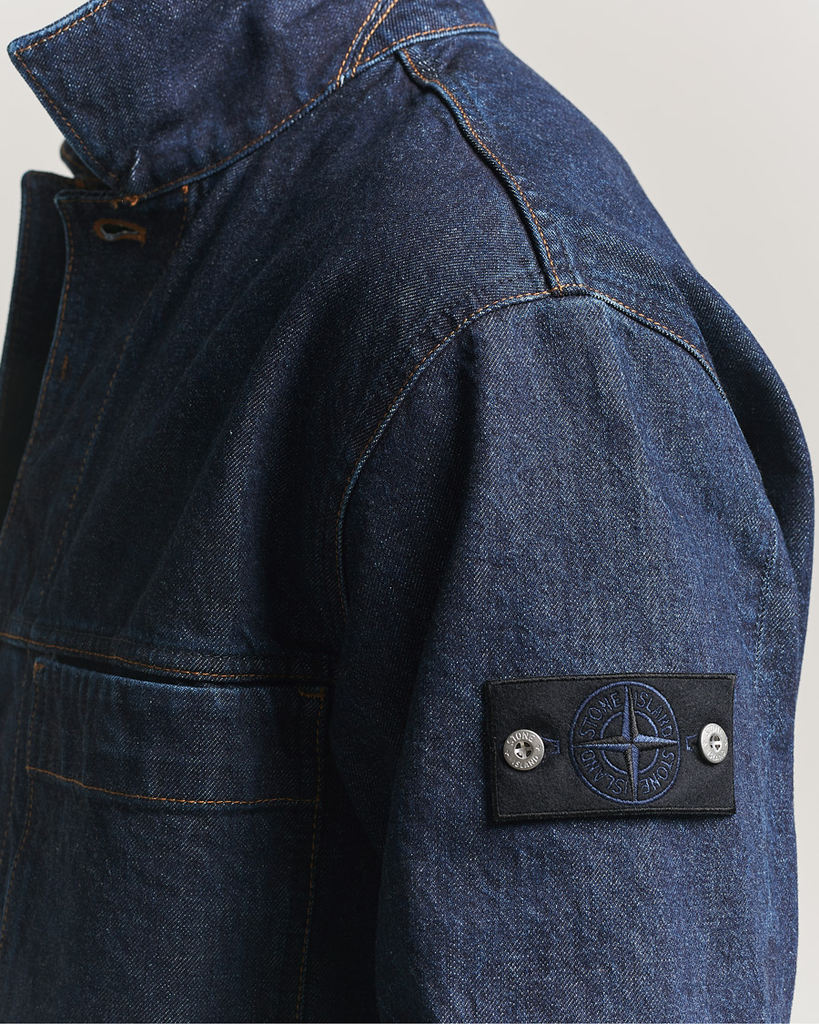 Herr | Jackor | Stone Island | Denim Jacket Blue Rinse