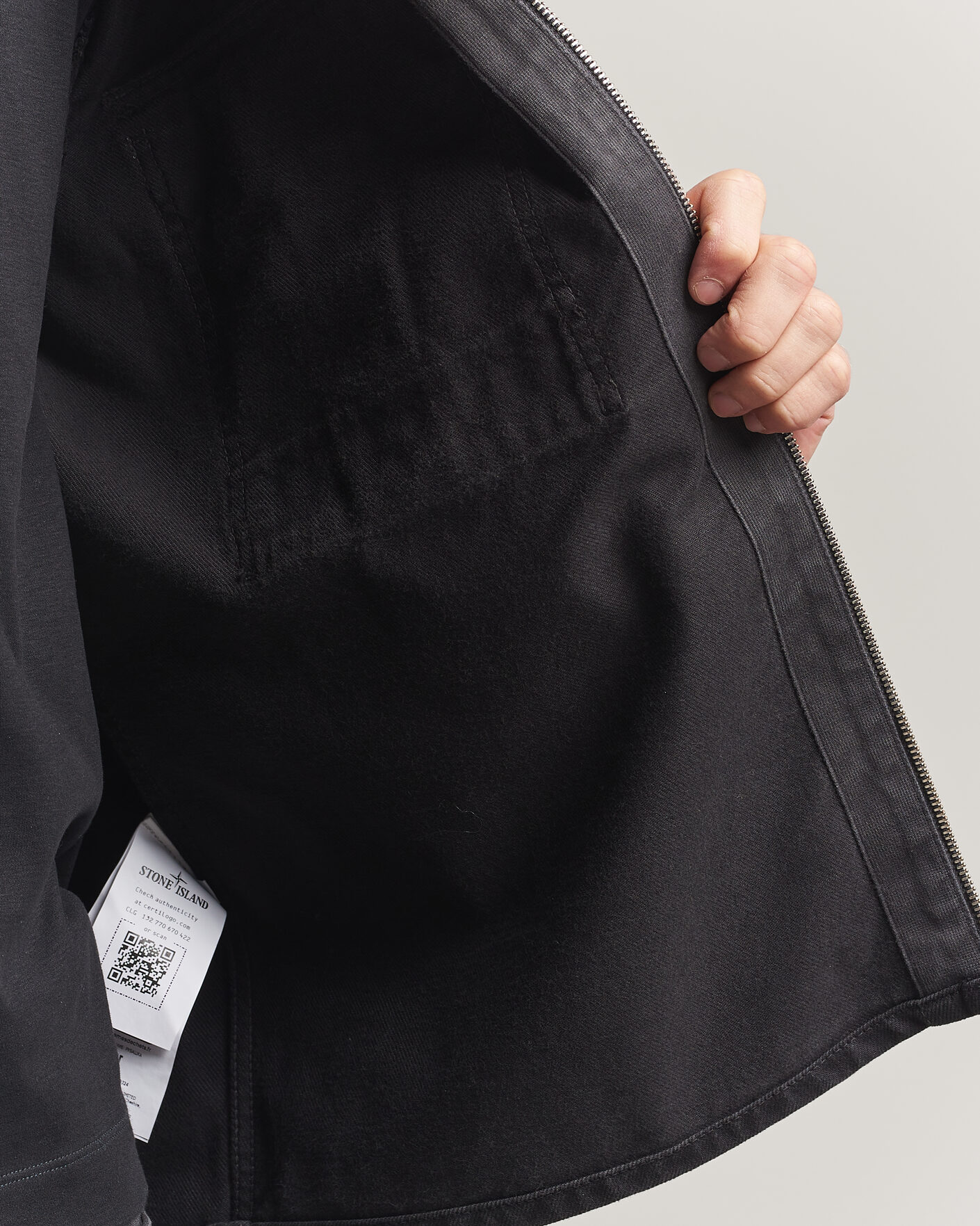 Herr | Jackor | Stone Island | Denim Zip Overshirt Black