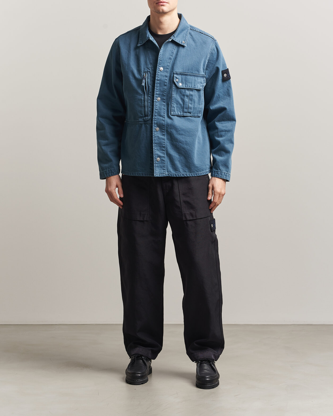 Herr | Skjortor | Stone Island | Denim Overshirt Indigo