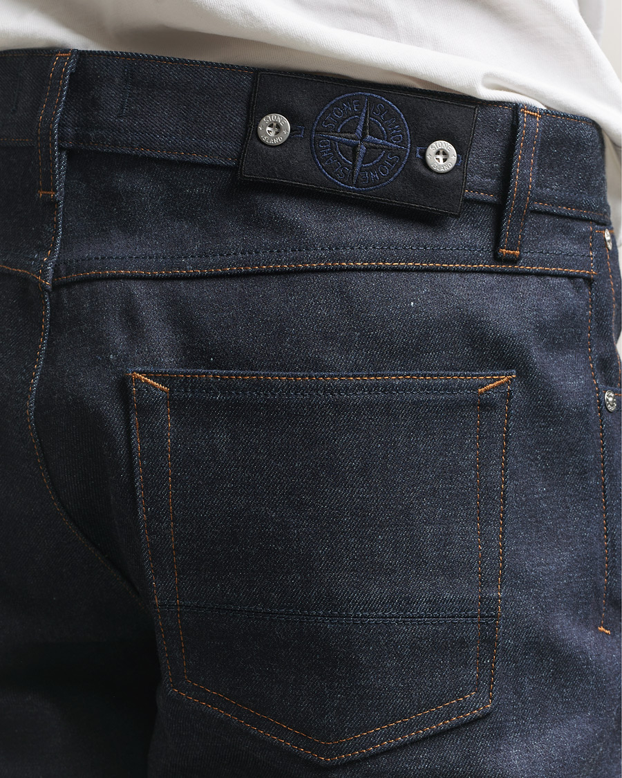 Herr | Jeans | Stone Island | Straight Fit Raw Denim Jeans Blue