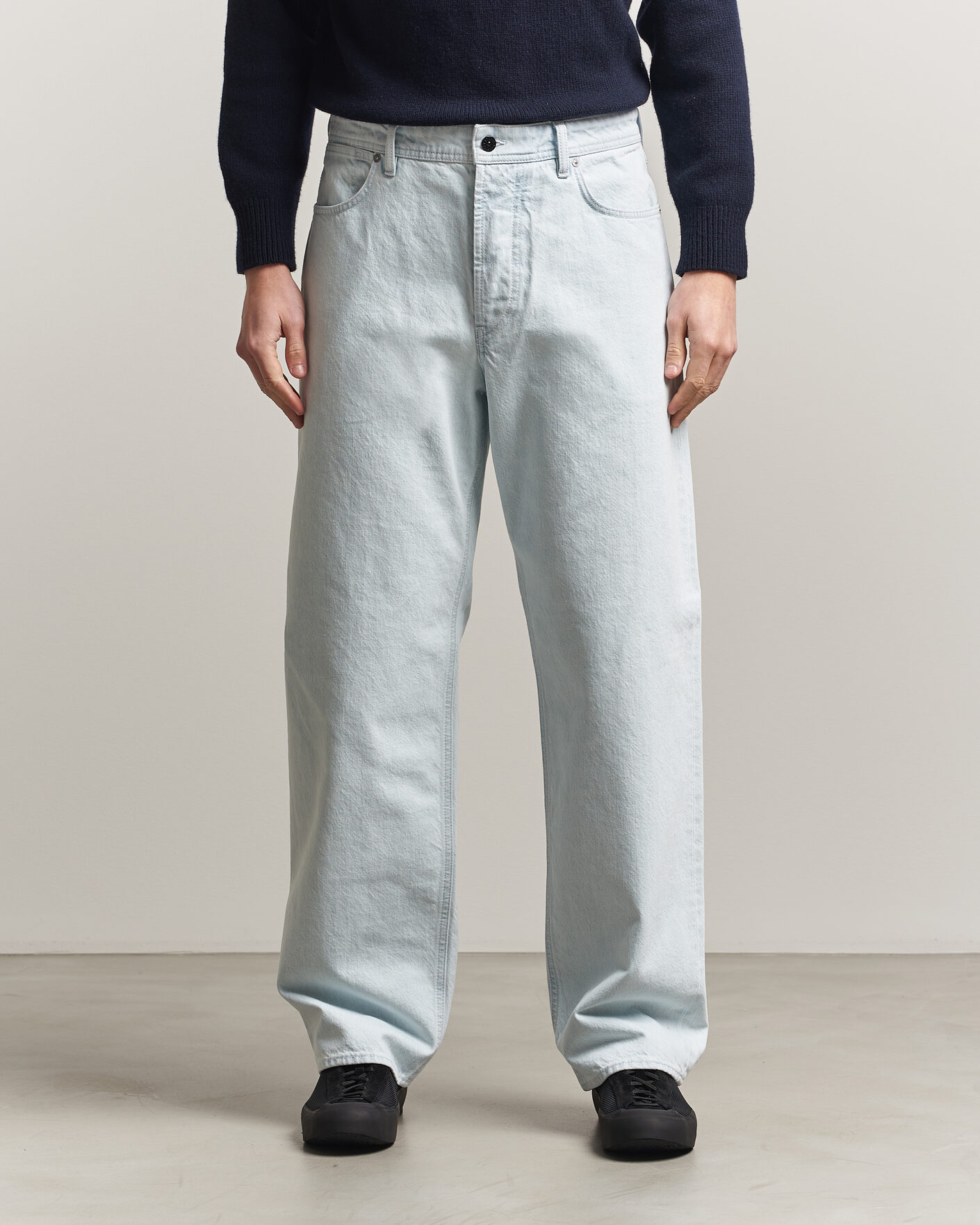 Herr | Skjortor | Stone Island | Loose Fit Denim Jeans Blue Extra Bleach