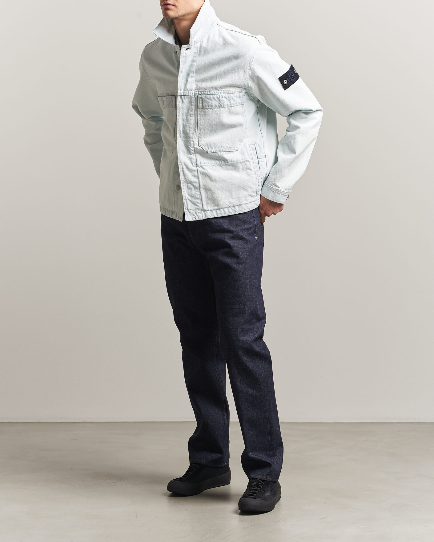Herr | Byxor | Stone Island | Straight Fit Jeans Blue Raw