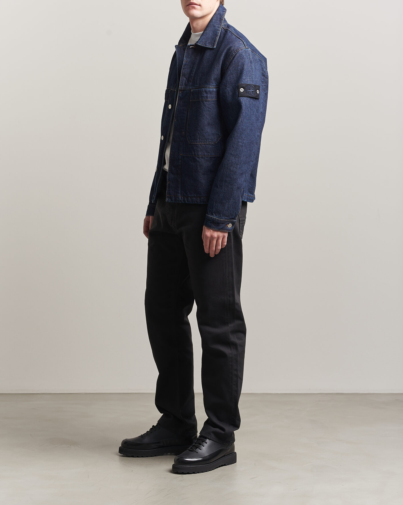Herr | Jeans | Stone Island | Straight Fit Denim Jeans Black