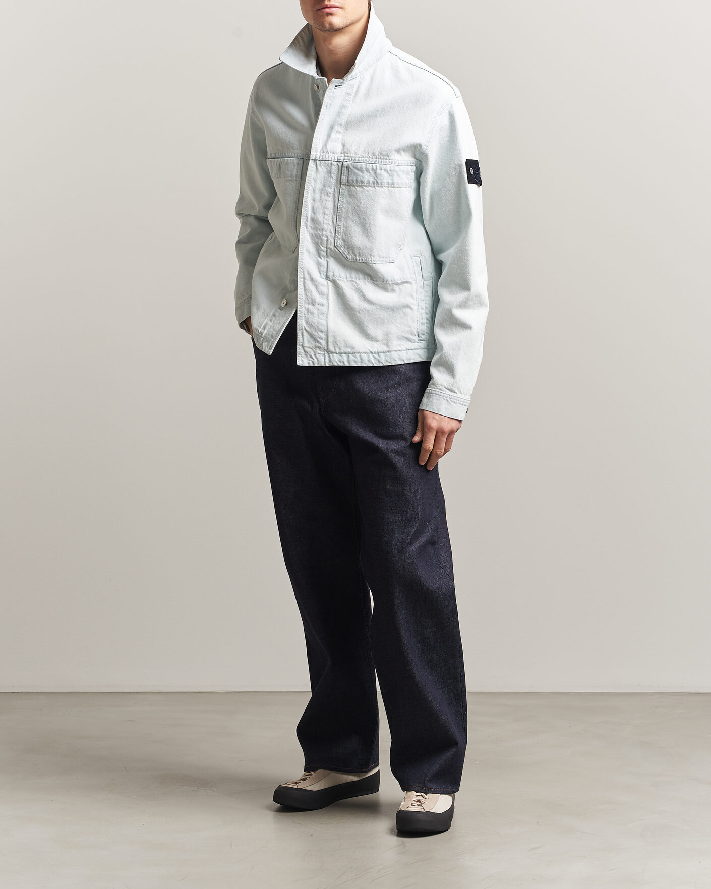 Herr | Jeans | Stone Island | Loose Fit Denim Jeans Blue Raw