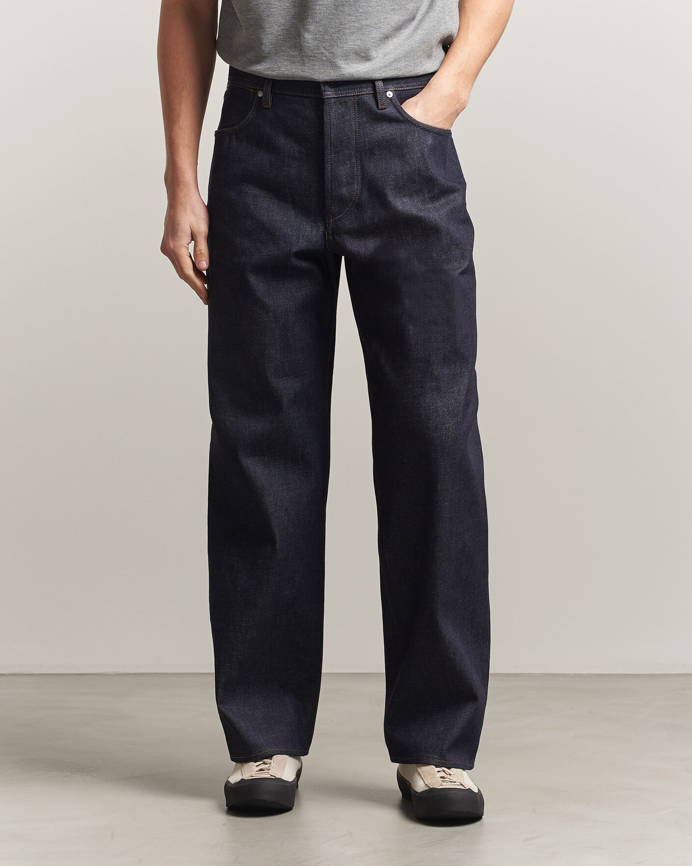 Herr | Jeans | Stone Island | Loose Fit Denim Jeans Blue Raw