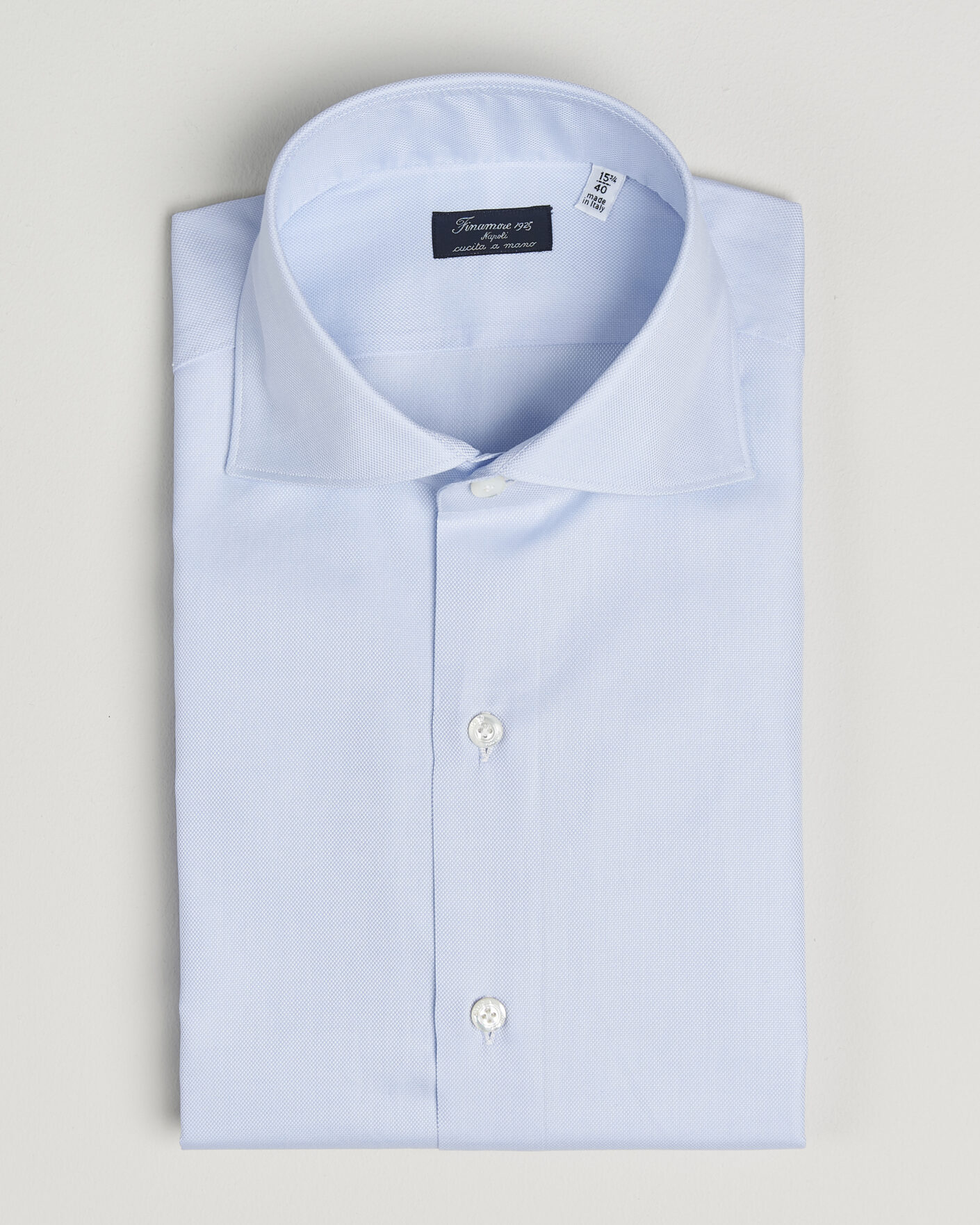 Herr | Skjortor | Finamore Napoli | Milano Slim Royal Oxford Dress Shirt Light Blue