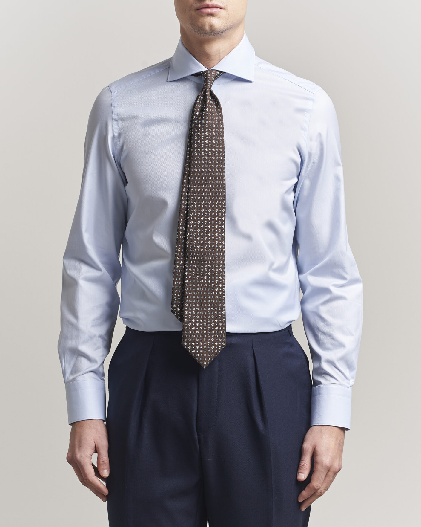 Herr | Skjortor | Finamore Napoli | Milano Slim Royal Oxford Dress Shirt Light Blue