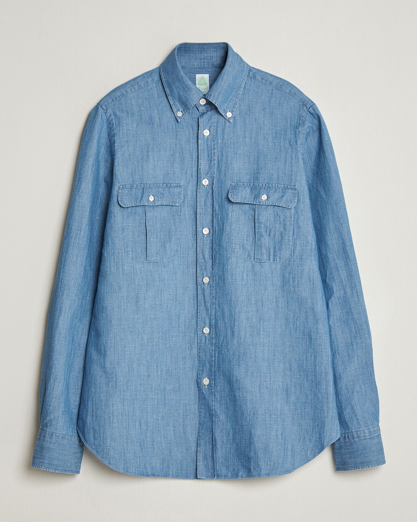 Herr | Skjortor | Finamore Napoli | Double Pocket Overshirt Light Blue