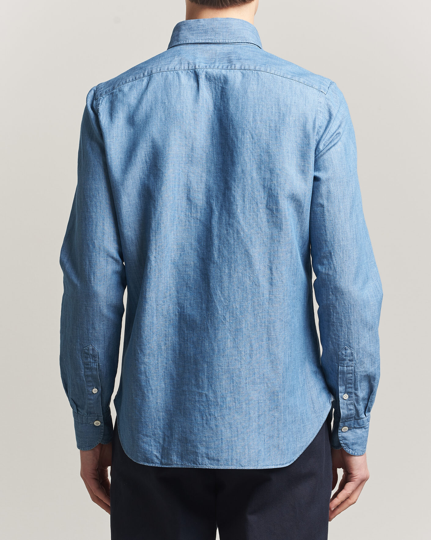 Herr | Skjortor | Finamore Napoli | Double Pocket Overshirt Light Blue