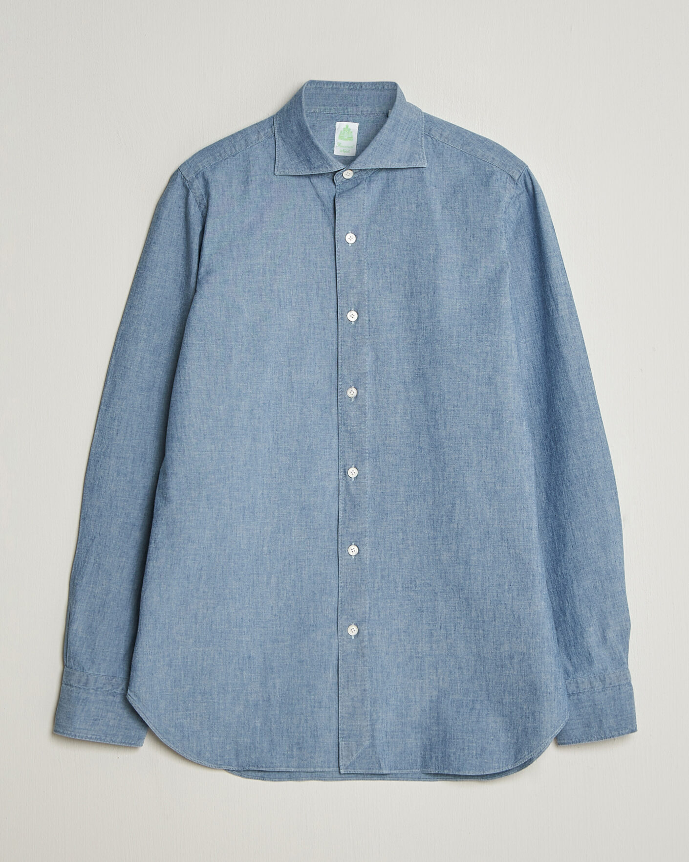 Herr | Skjortor | Finamore Napoli | Gaeta Chambray Shirt Light Blue