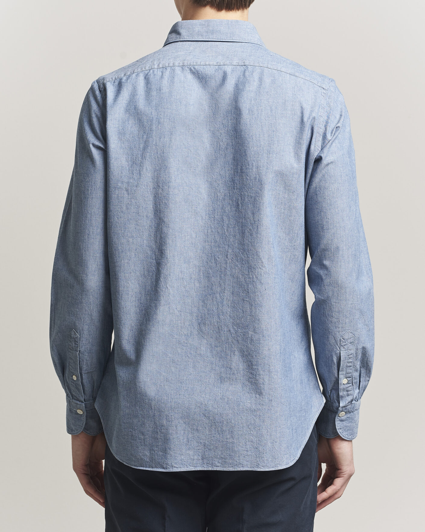 Herr | Skjortor | Finamore Napoli | Gaeta Chambray Shirt Light Blue