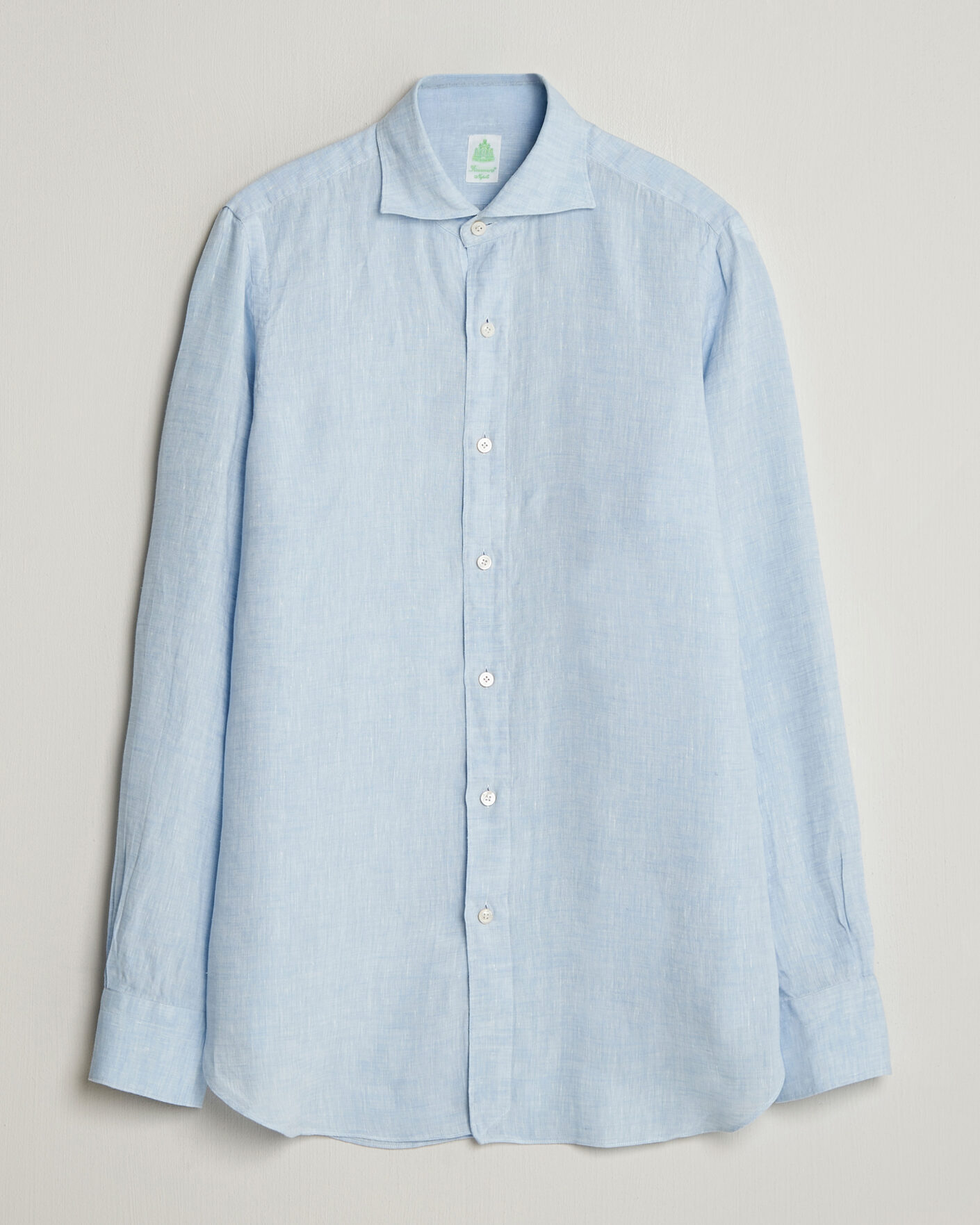 Herr | Skjortor | Finamore Napoli | Gaeta Linen Shirt Light Blue