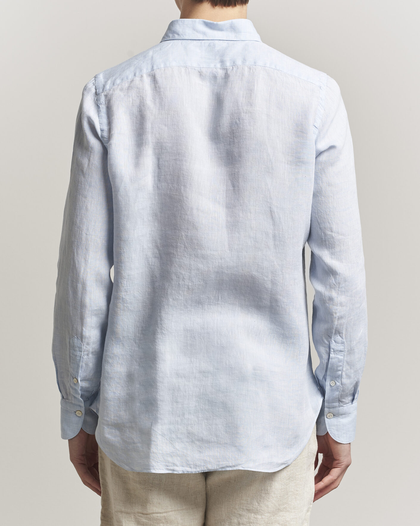Herr | Skjortor | Finamore Napoli | Gaeta Linen Shirt Light Blue