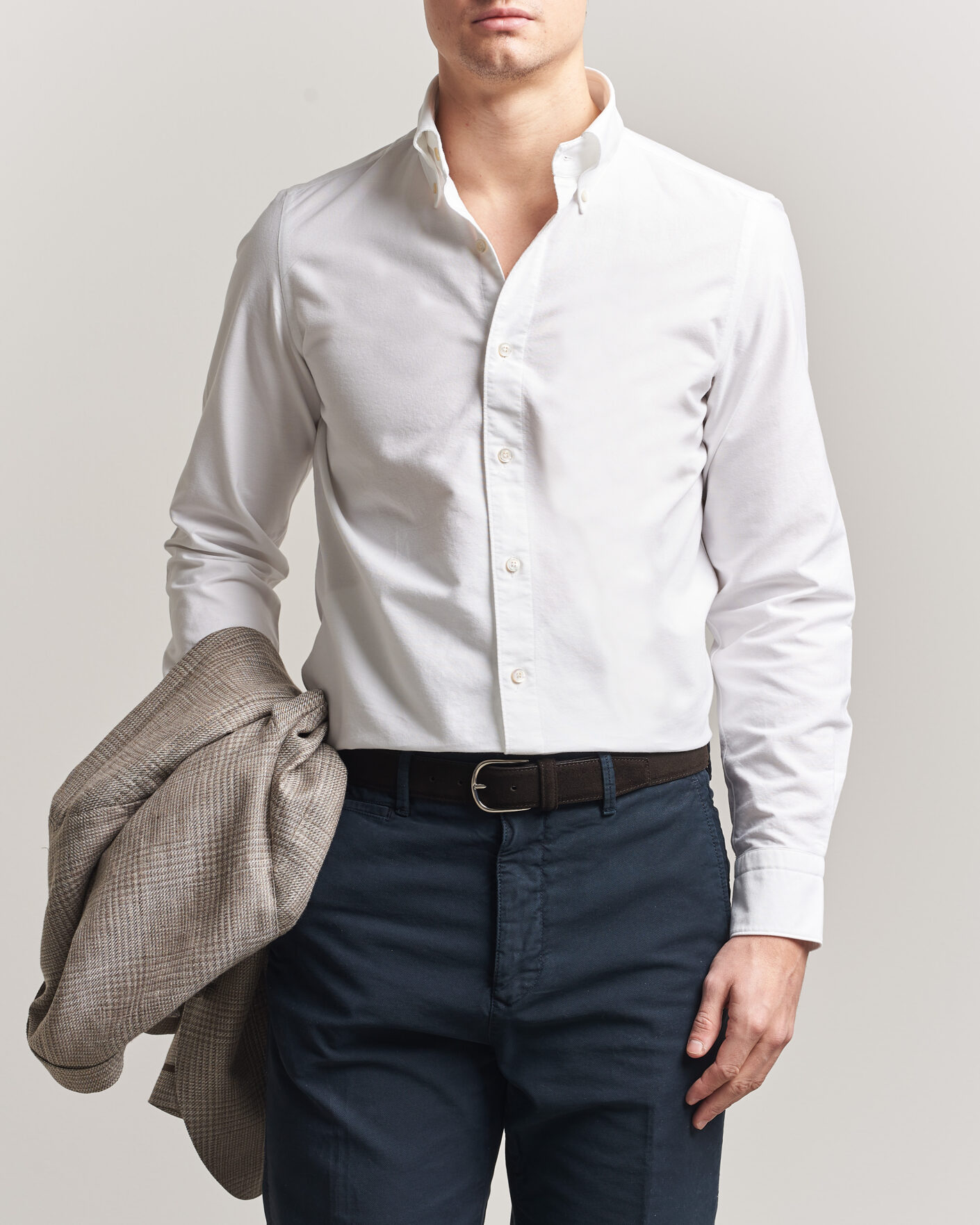 Herr | Skjortor | Finamore Napoli | Gaeta Oxford Button Down Shirt White