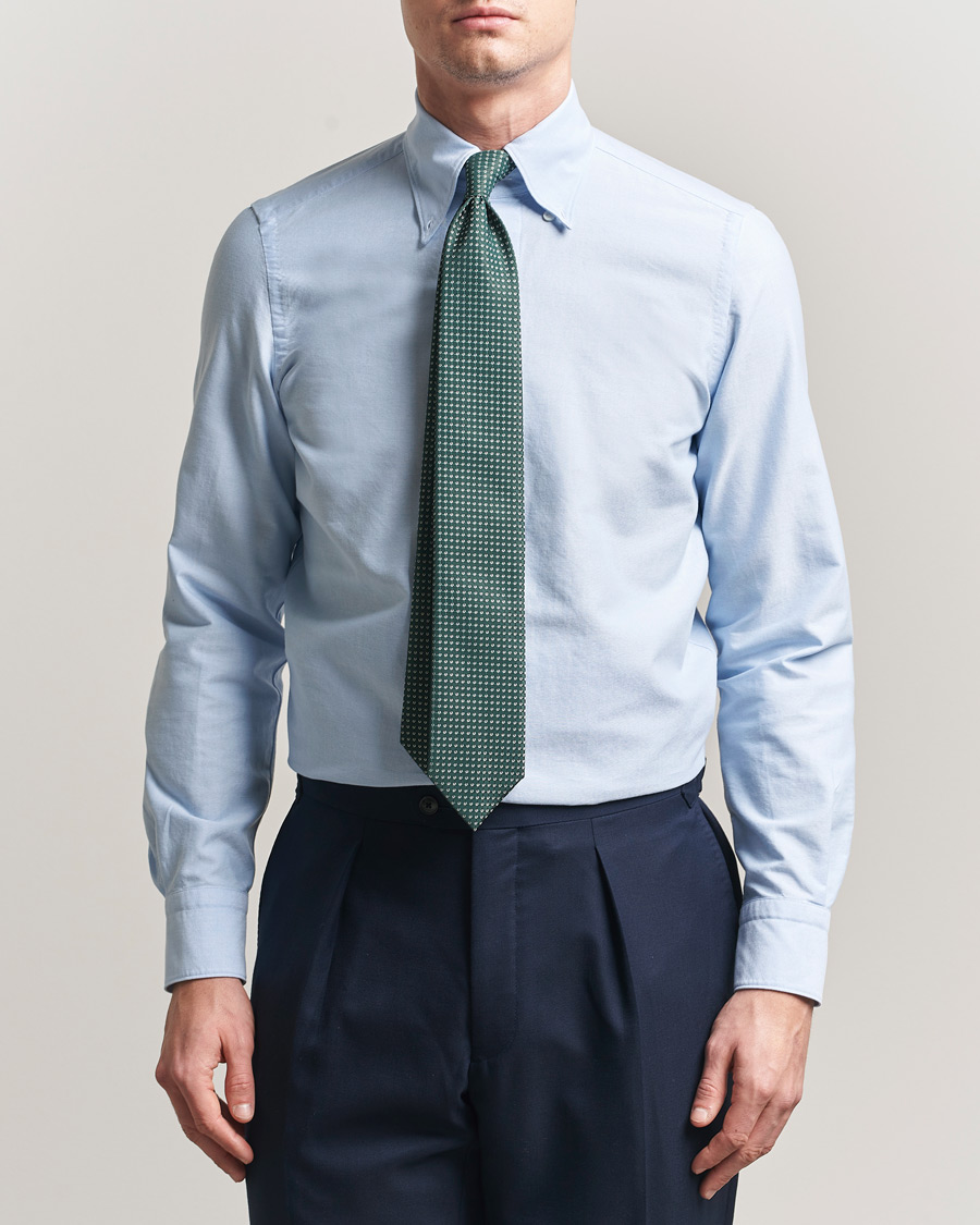 Herr | Skjortor | Finamore Napoli | Gaeta Oxford Button Down Shirt Light Blue