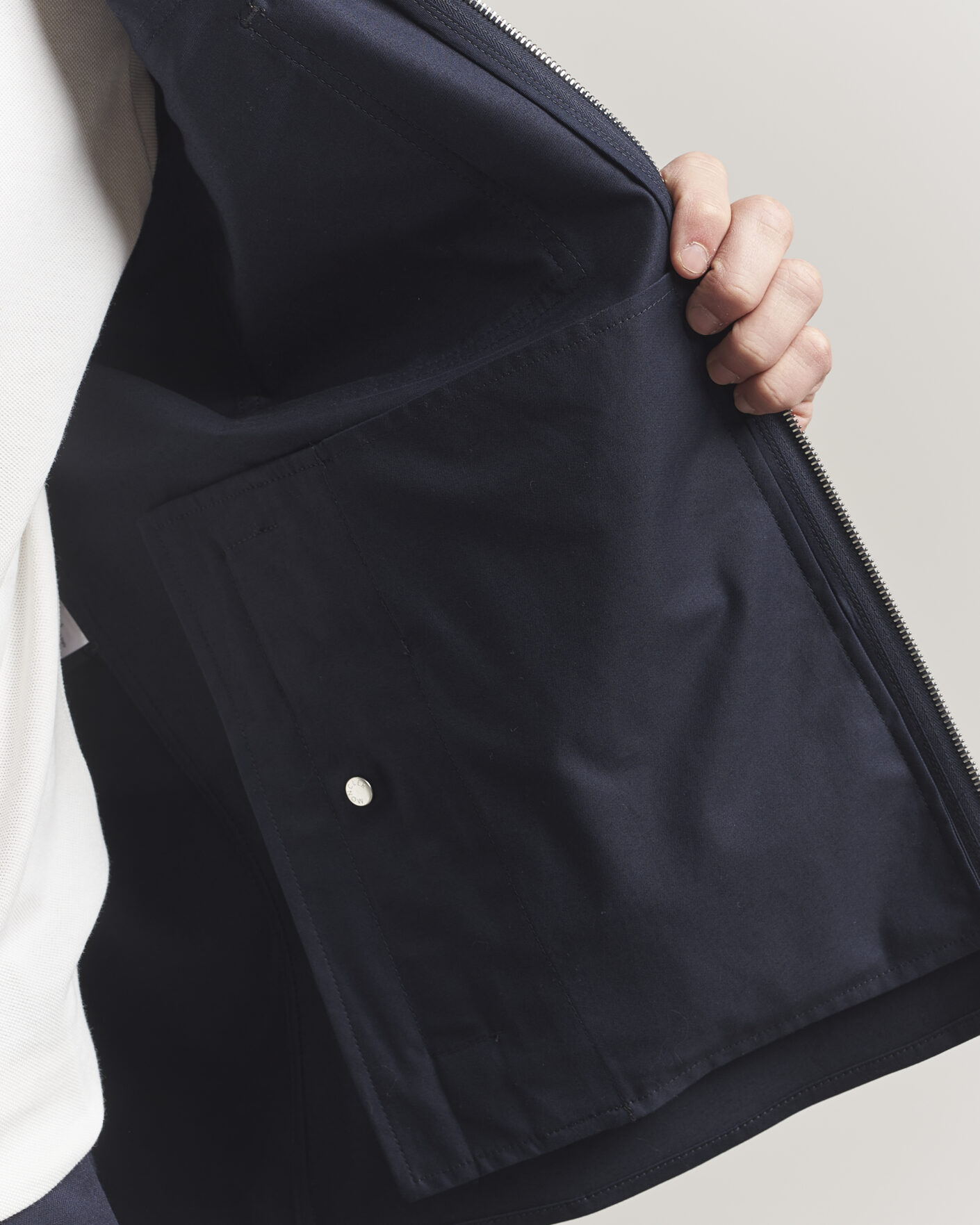 Herr | Skjortor | Moncler | Zip Overshirt Navy