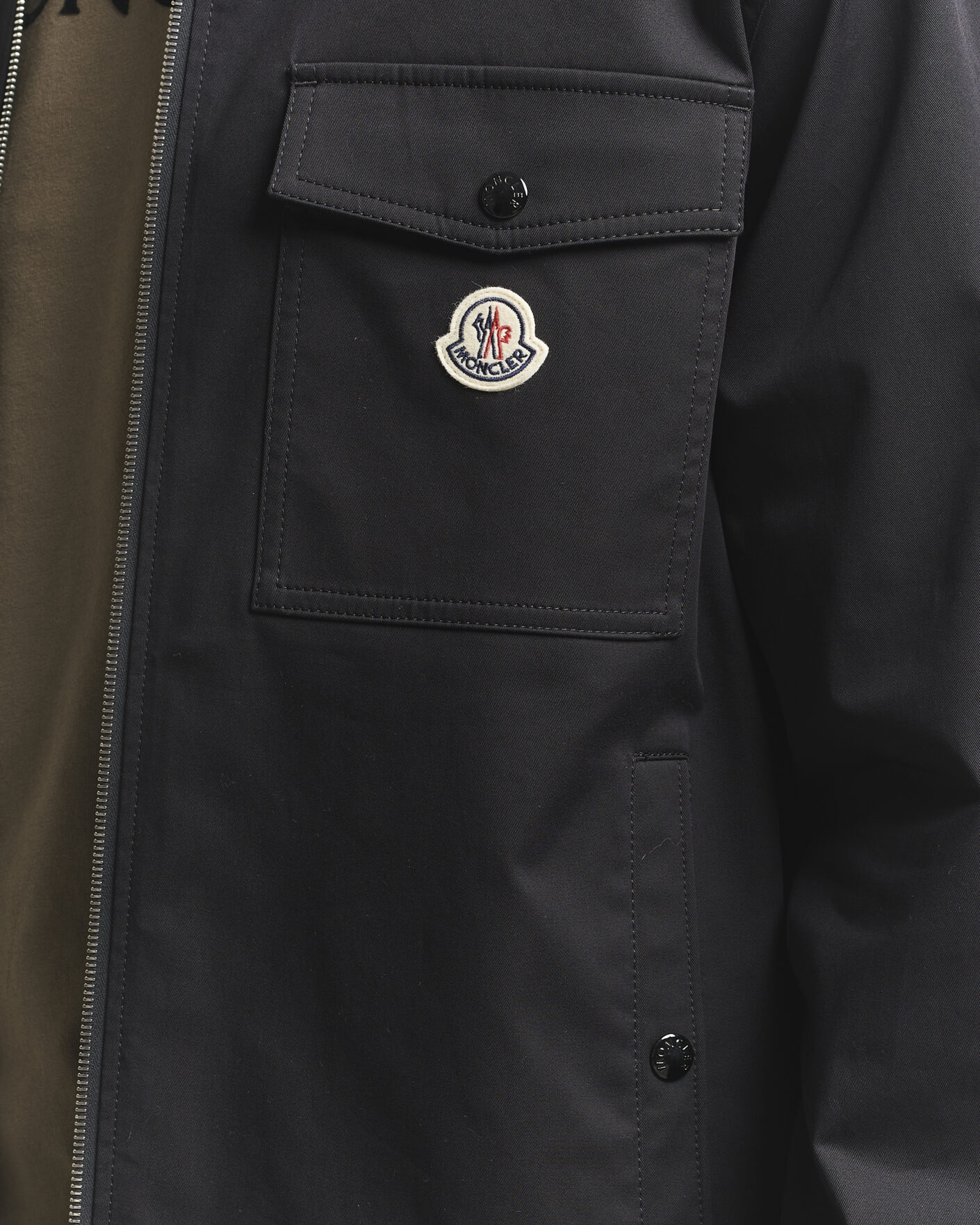 Herr | Skjortor | Moncler | Zip Overshirt Black