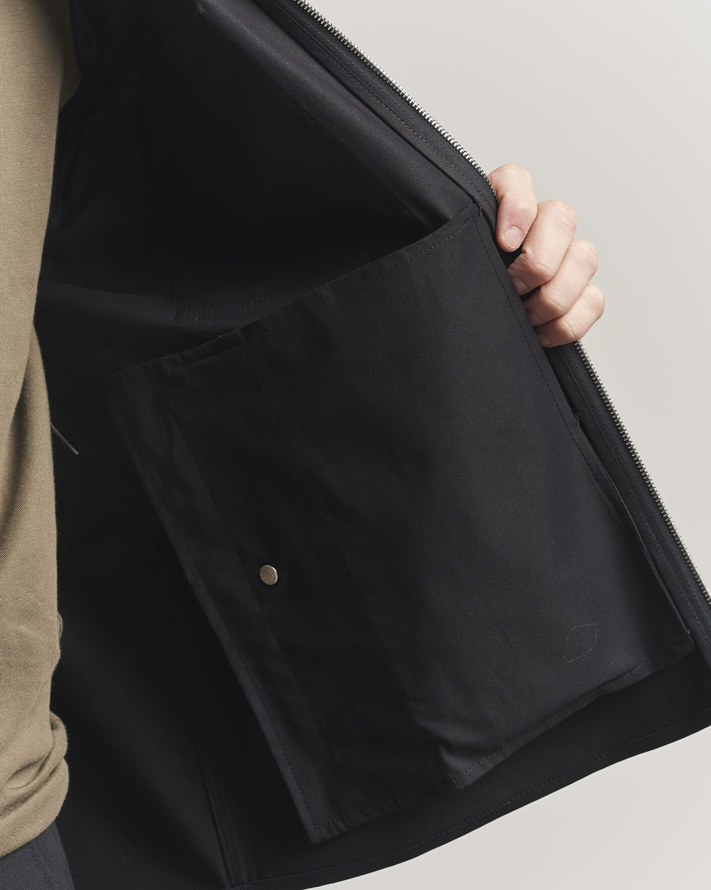 Herr | Skjortor | Moncler | Zip Overshirt Black