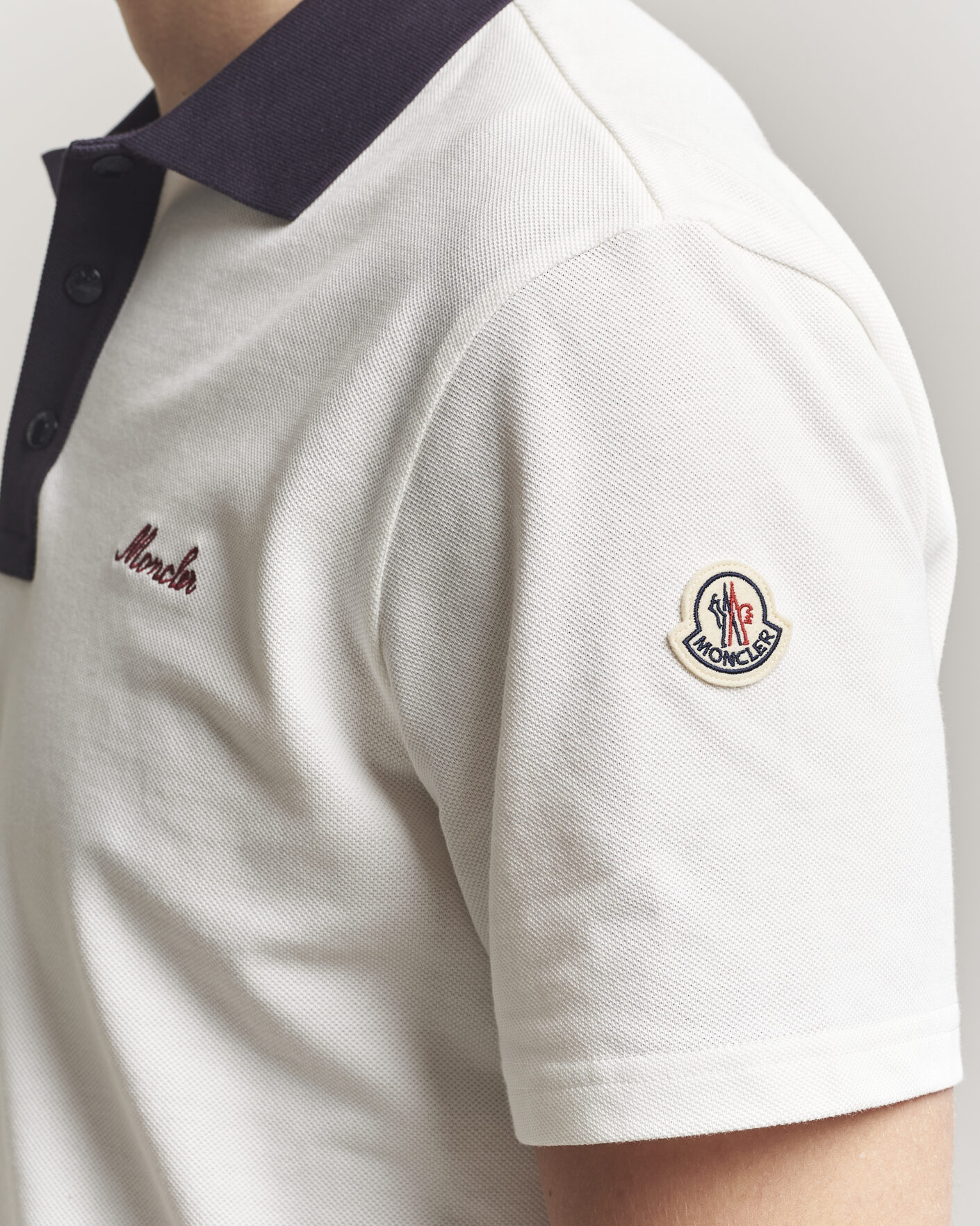Herr | Pikéer | Moncler | Signature Logo Polo Off White