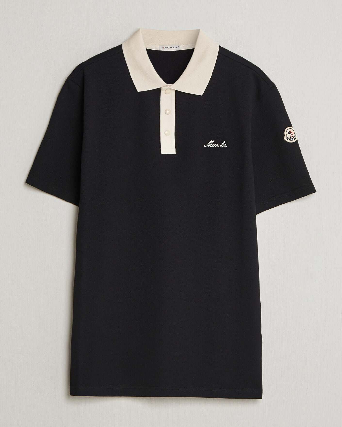 Herr | Pikéer | Moncler | Signature Logo Polo Black
