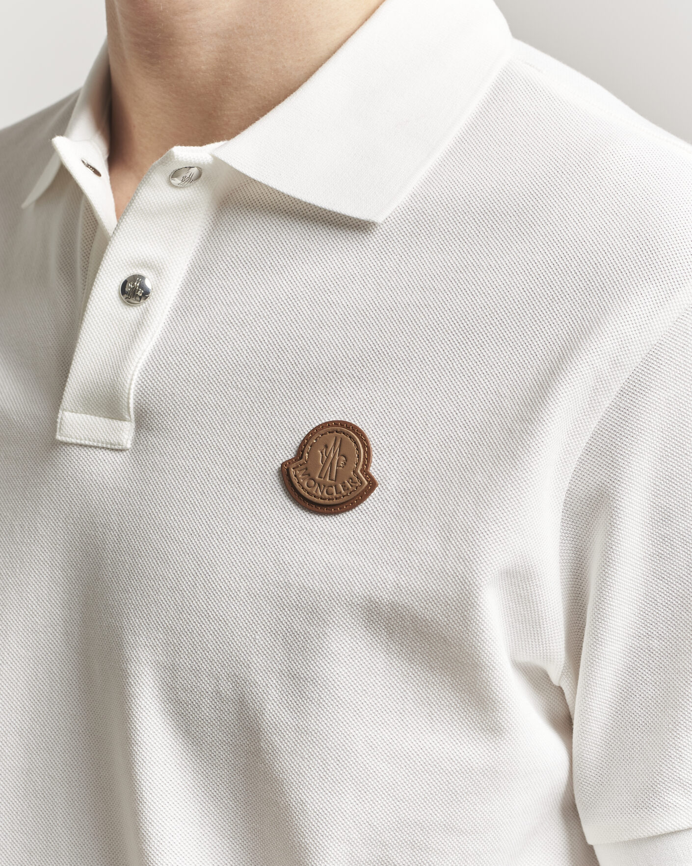 Herr | Pikéer | Moncler | Luxury Logo Polo Off White