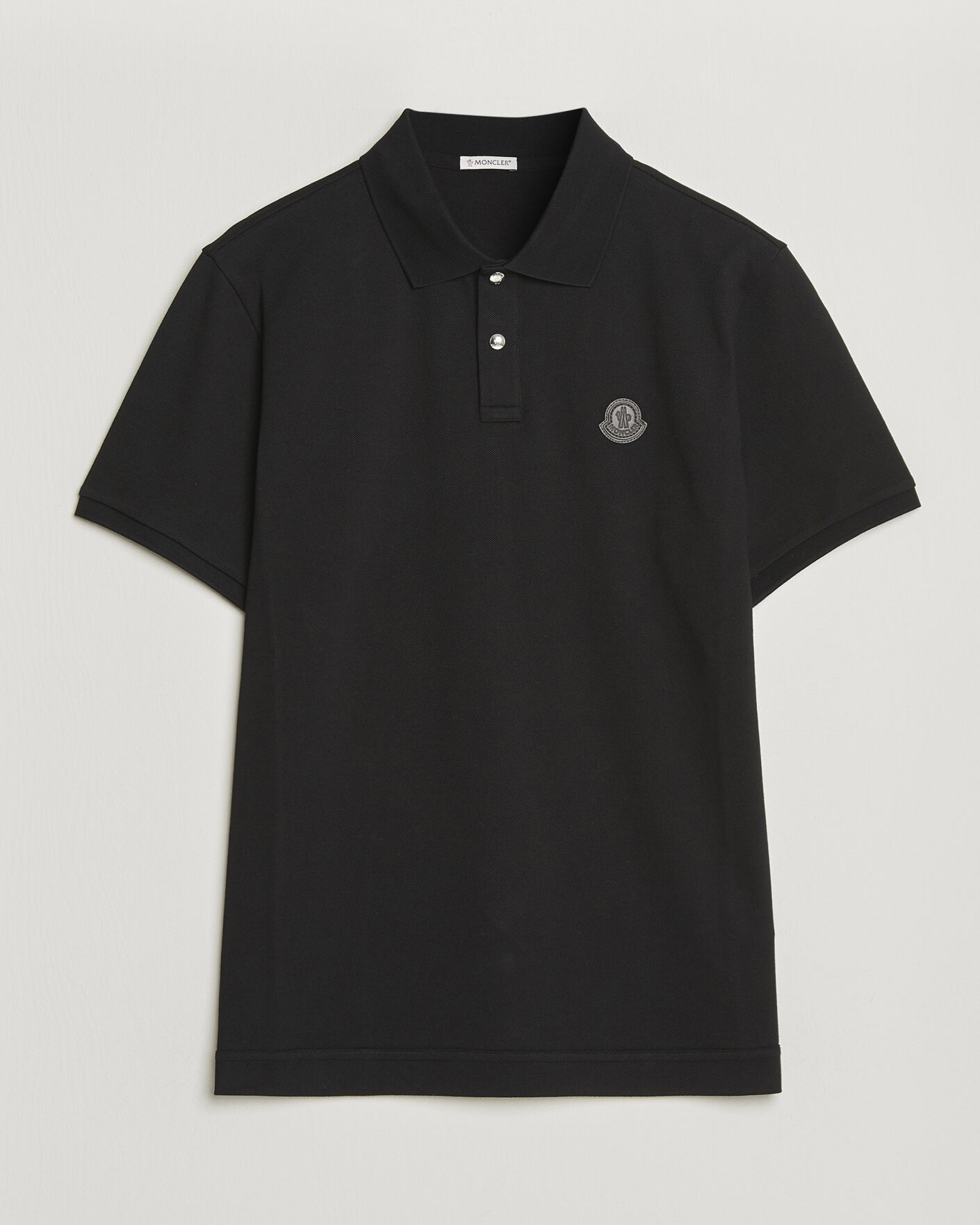 Herr | Pikéer | Moncler | Luxury Logo Polo Black