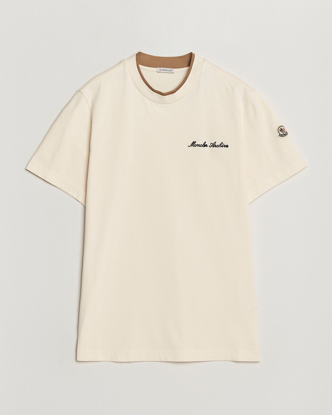 Herr | T-Shirts | Moncler | Signature Logo T-Shirt Off White