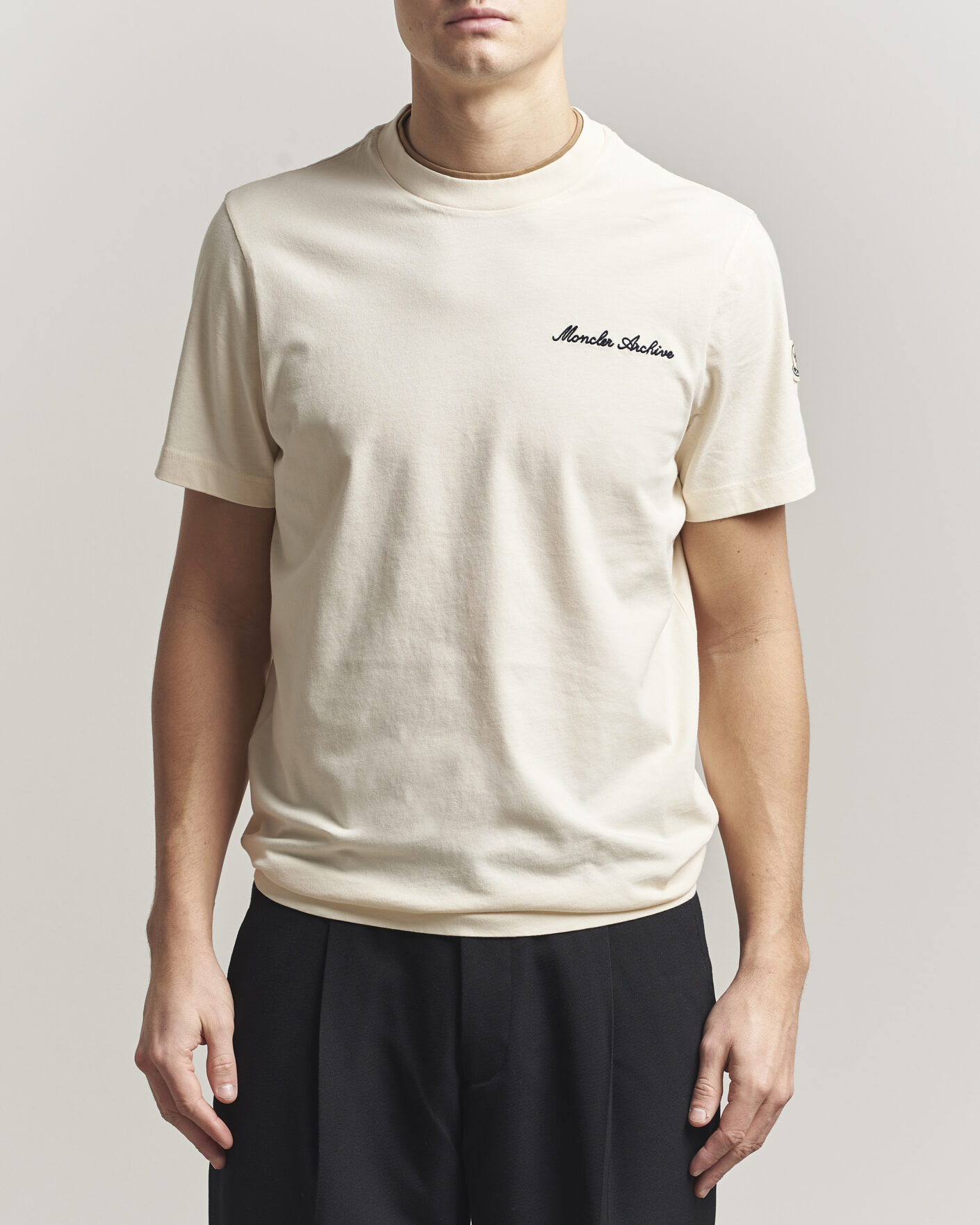 Herr | T-Shirts | Moncler | Signature Logo T-Shirt Off White