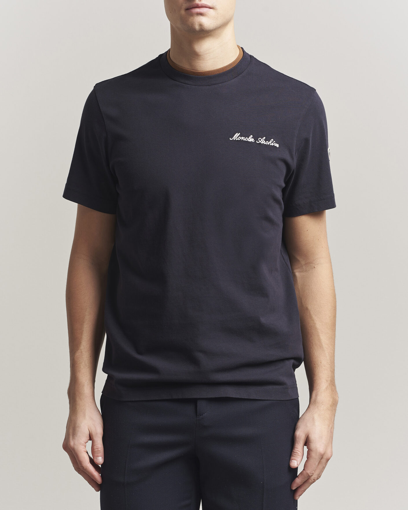 Herr | T-Shirts | Moncler | Signature Logo T-Shirt Navy