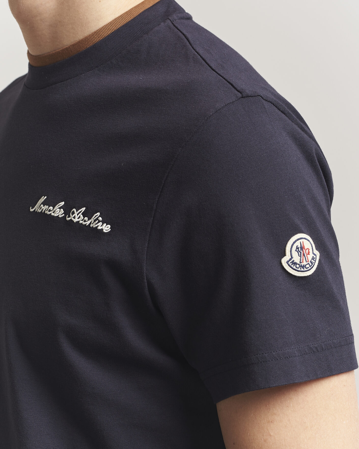 Herr | T-Shirts | Moncler | Signature Logo T-Shirt Navy