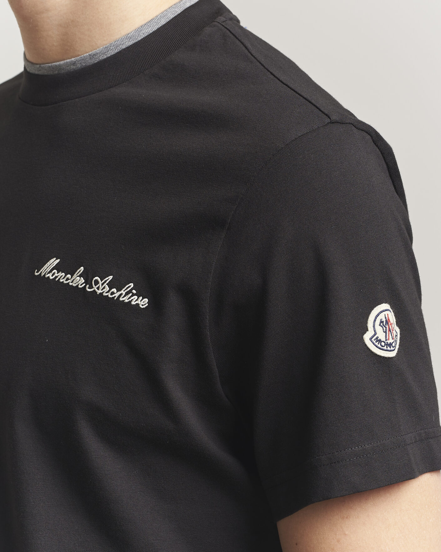 Herr | T-Shirts | Moncler | Signature Logo T-Shirt Black