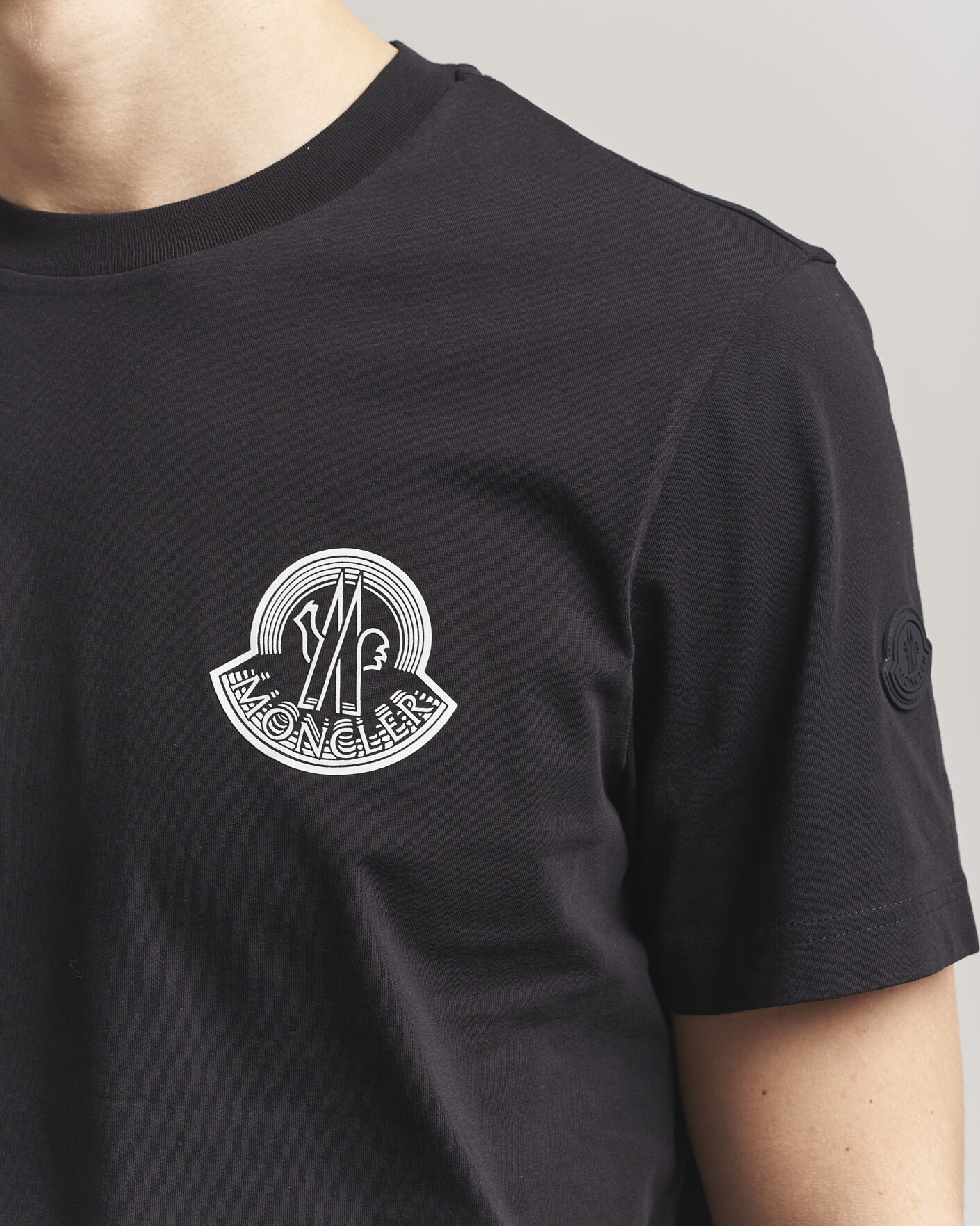 Herr | T-Shirts | Moncler | 3D Logo T-Shirt Black