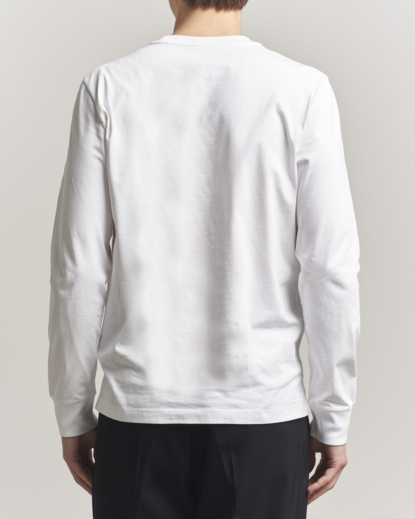Herr | T-Shirts | Moncler | Lettering Logo Long Sleeve T-Shirt White