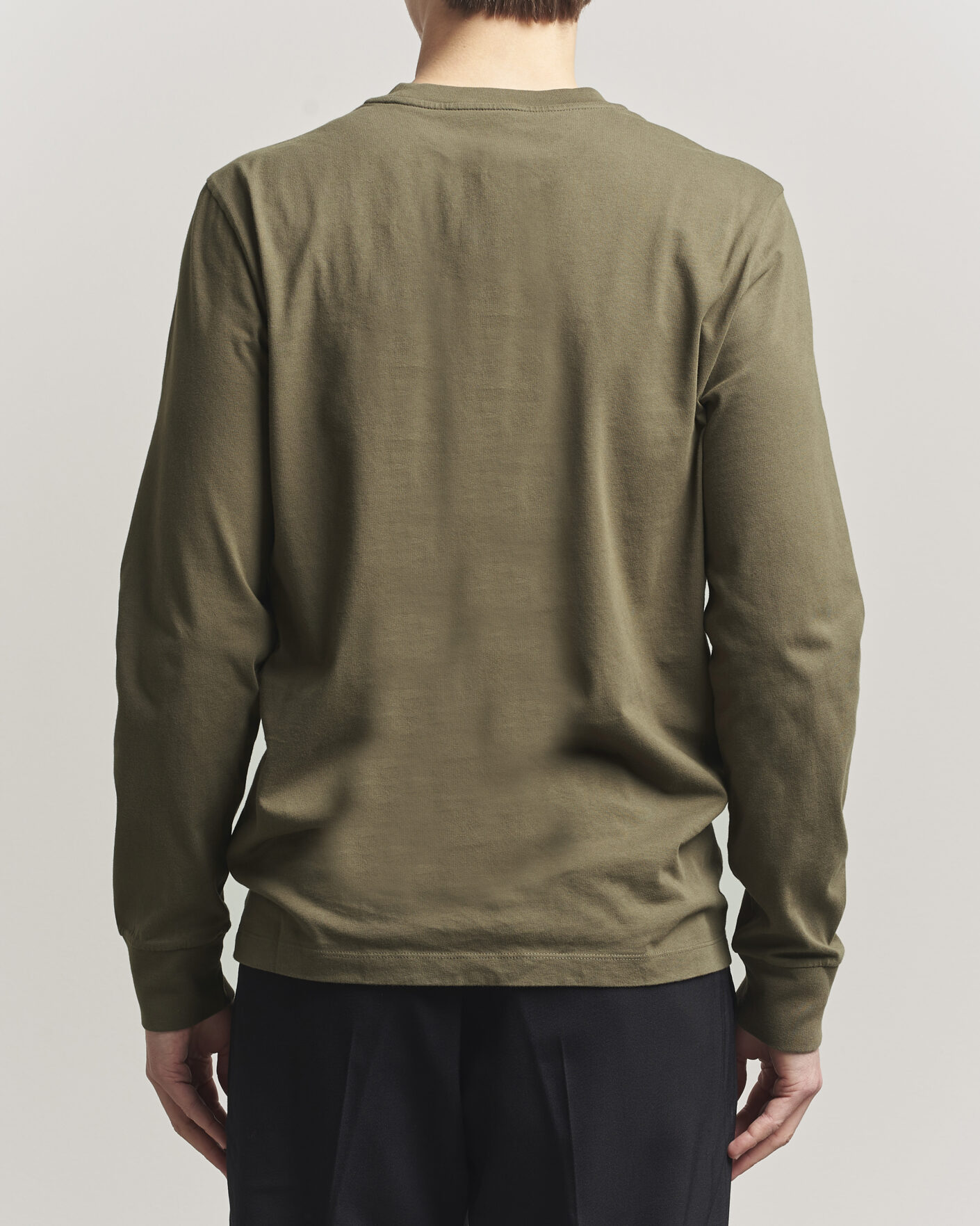 Herr | T-Shirts | Moncler | Lettering Logo Long Sleeve T-Shirt Desert