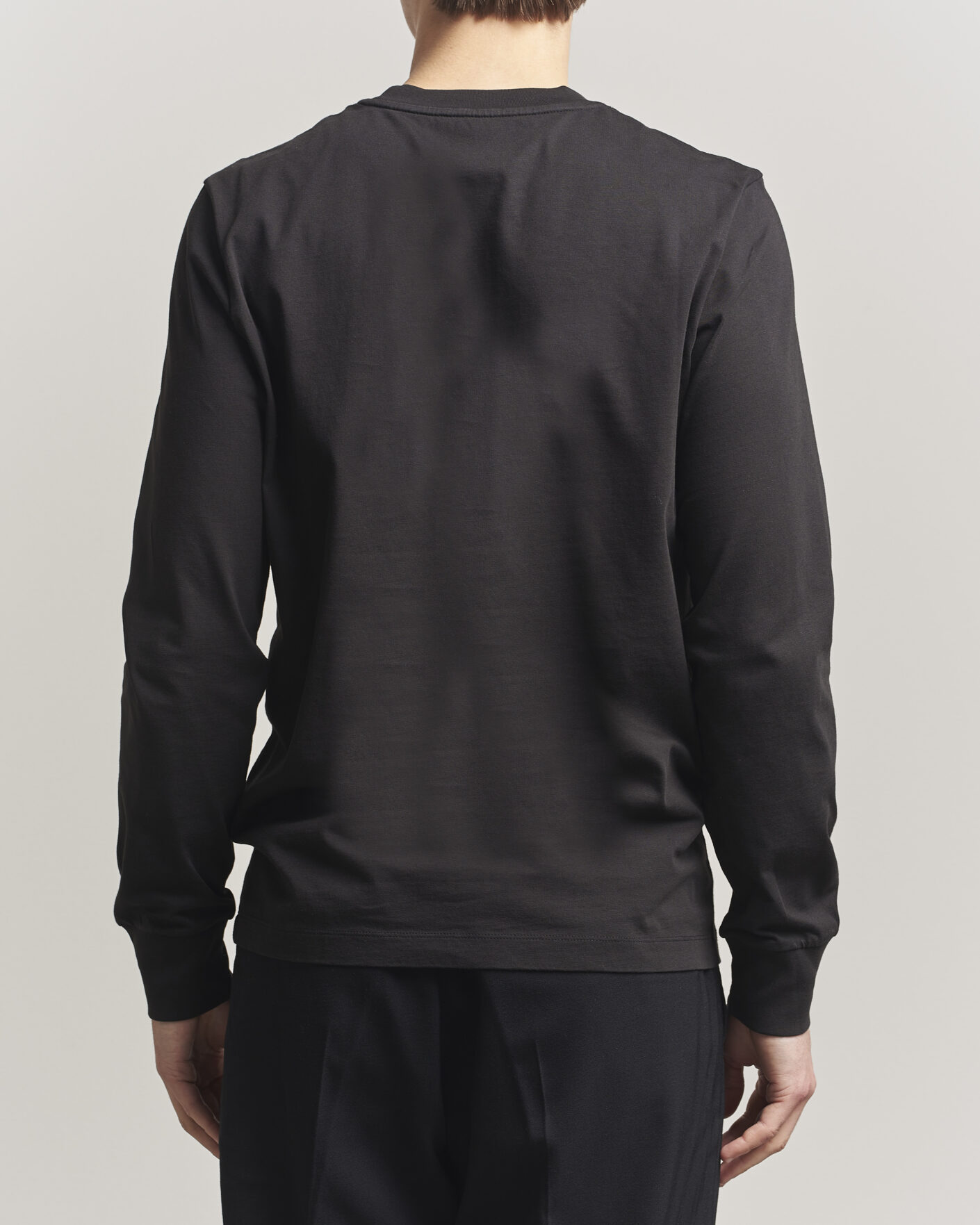 Herr | T-Shirts | Moncler | Lettering Logo Long Sleeve T-Shirt Black