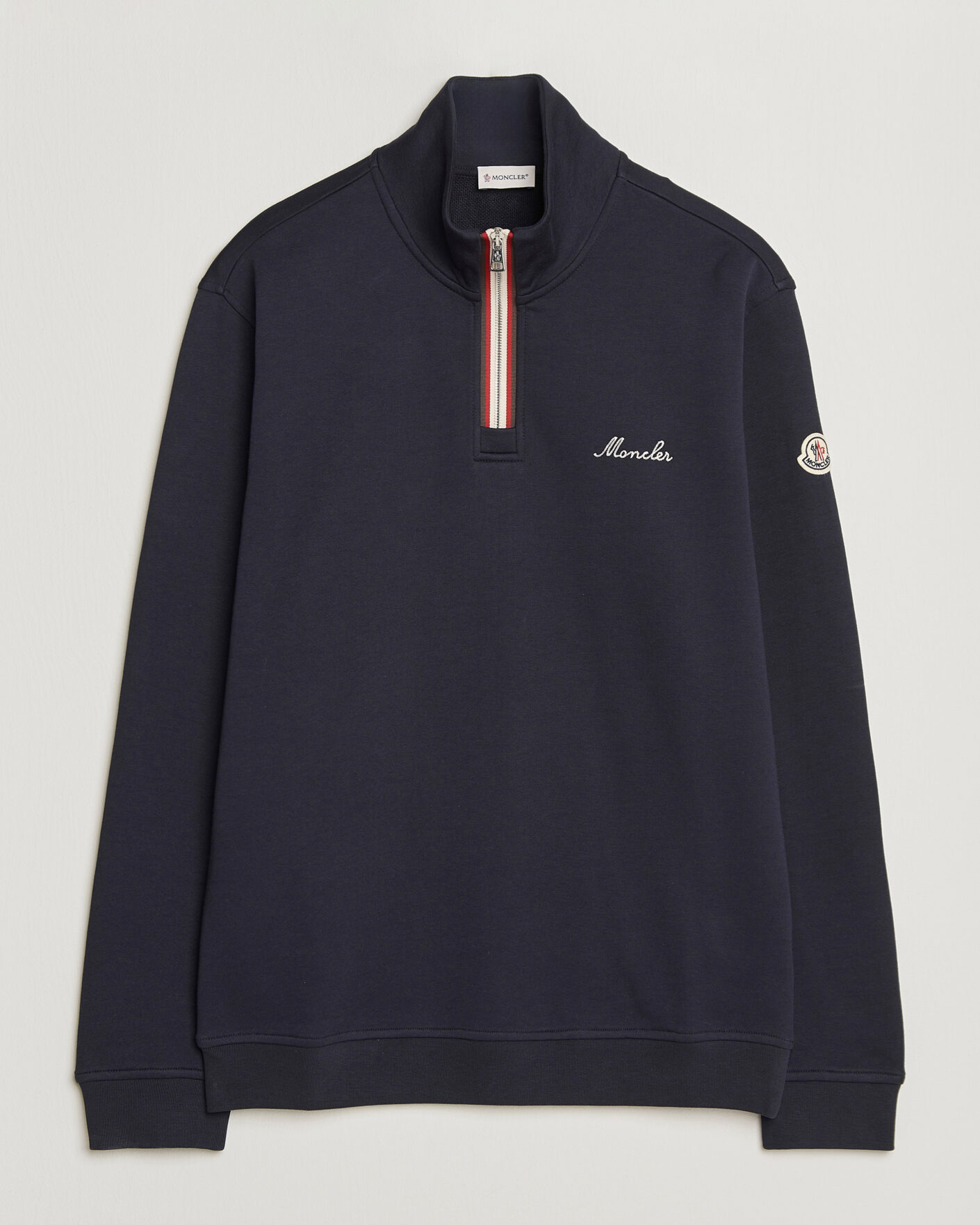Herr | Tröjor | Moncler | Signature Logo Half Zip Navy
