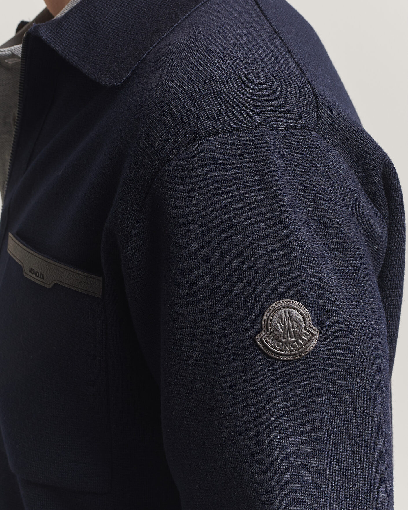 Herr | Tröjor | Moncler | Zip Wool Cardigan Navy