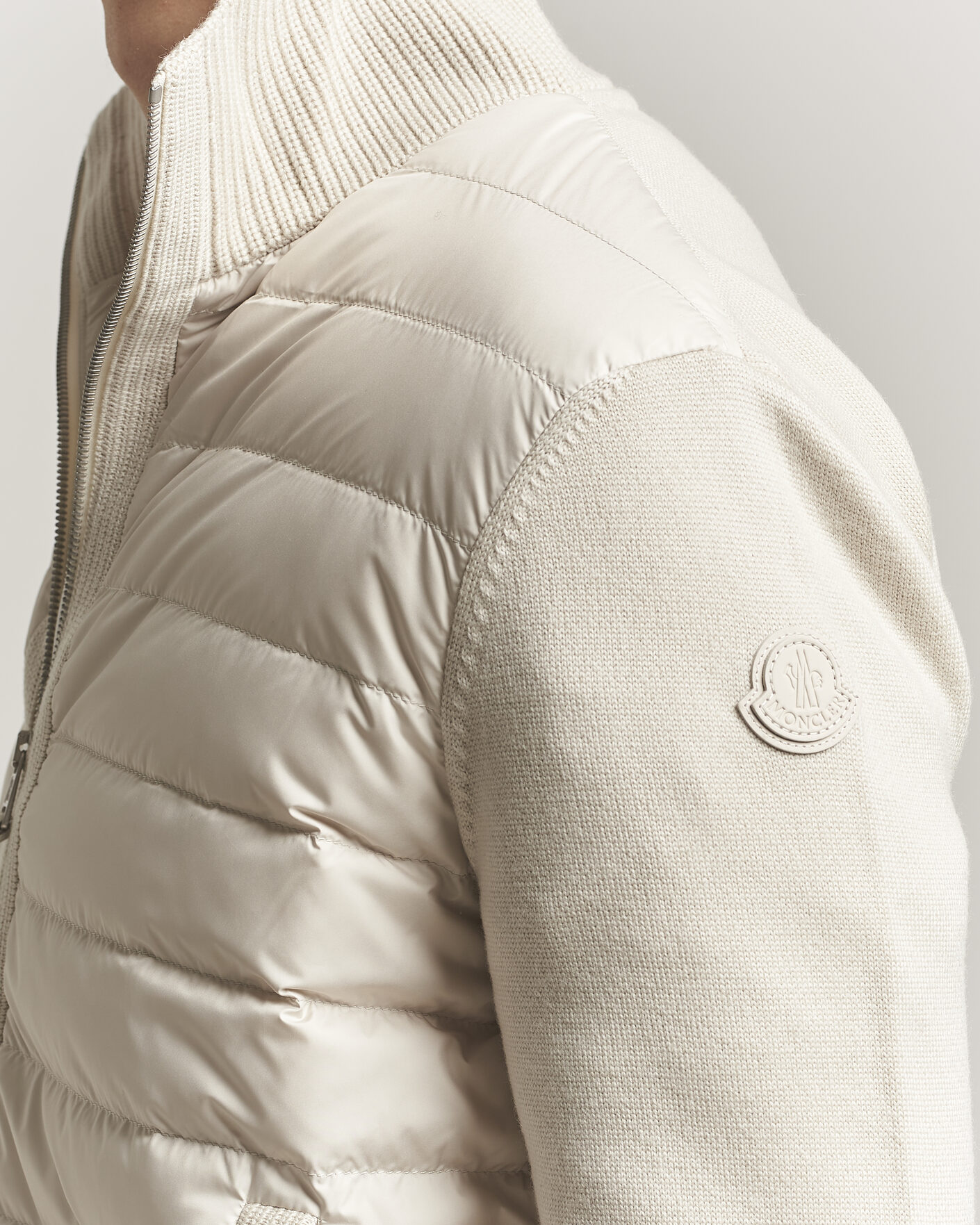 Herr | Jackor | Moncler | Luxury Hybrid Zip Cardigan Off White